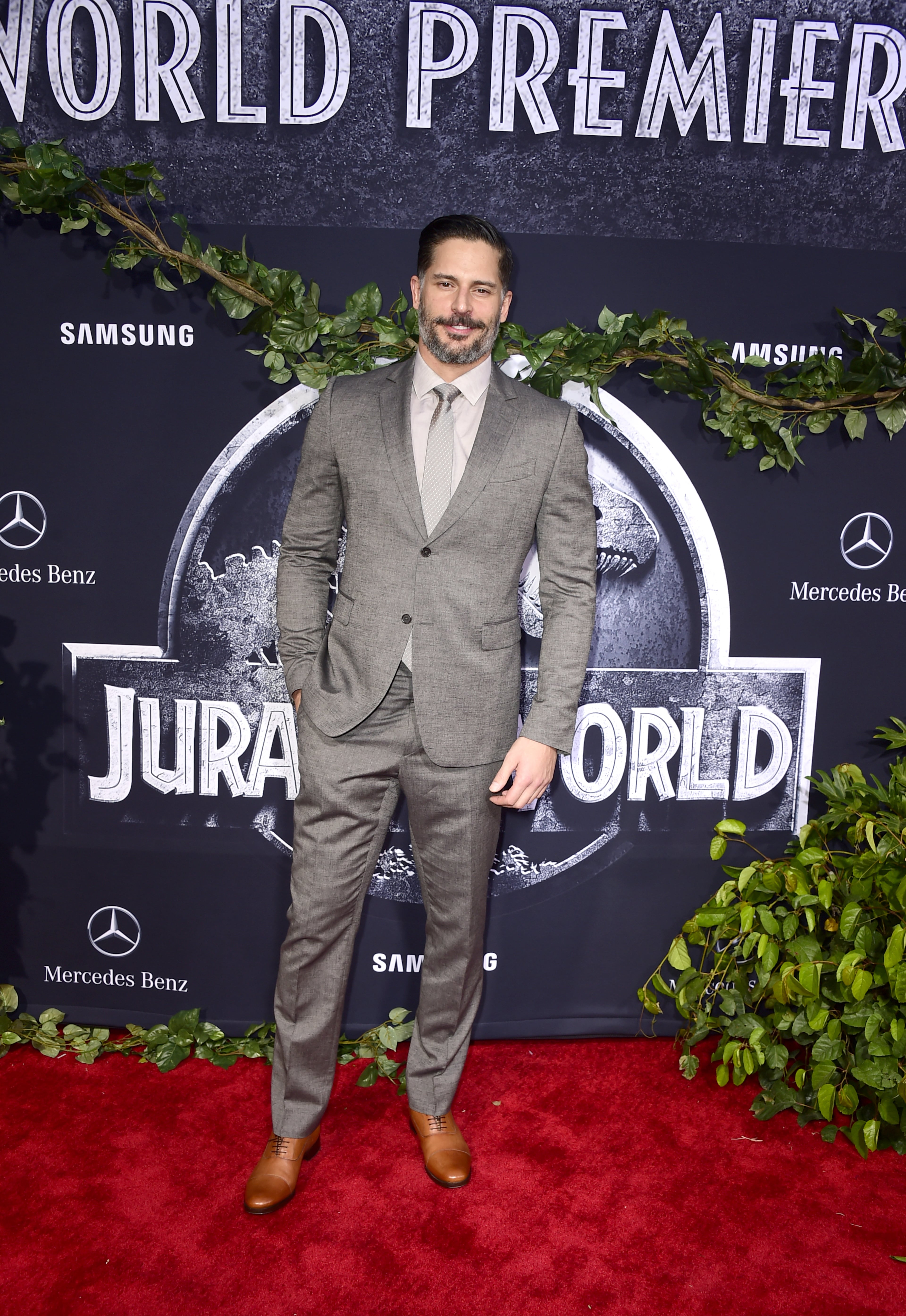 HOLLYWOOD, CA - JUNE 09: Actor Joe Manganiello attends the Universal Pictures' "Jurassic World" premiere at Dolby Theatre on June 9, 2015 in Hollywood, California. (Photo by Frazer Harrison/Getty Images)