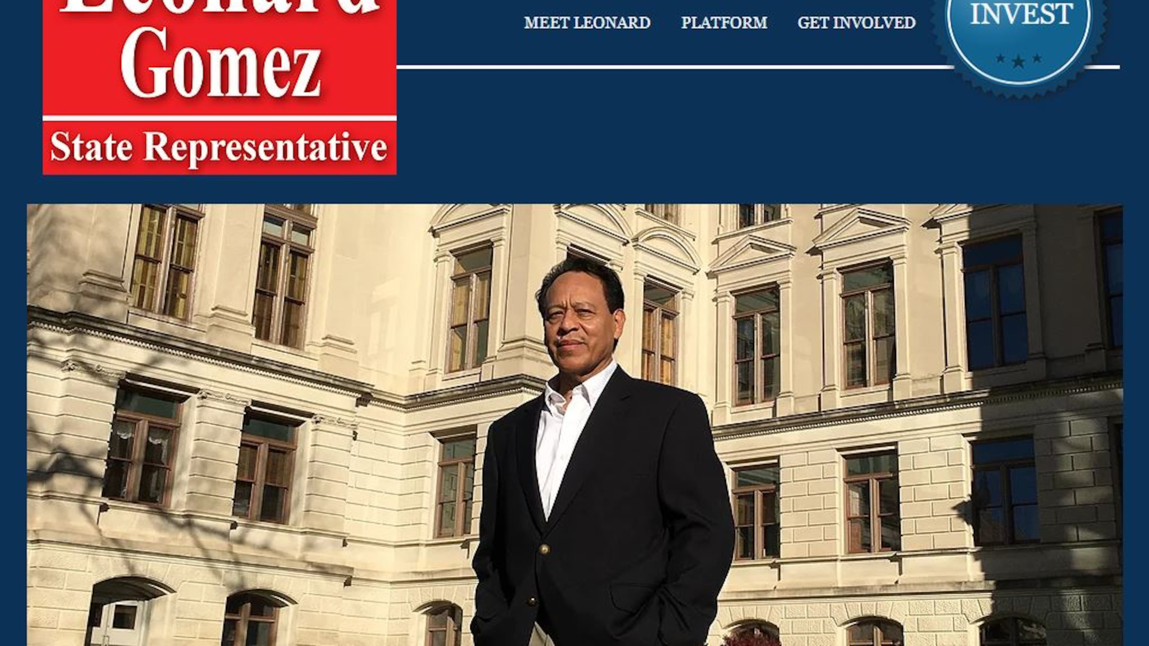 Leonard Gomez, a Republican state House candidate, was accused of not living in the district he is running to represent. Screenshot.