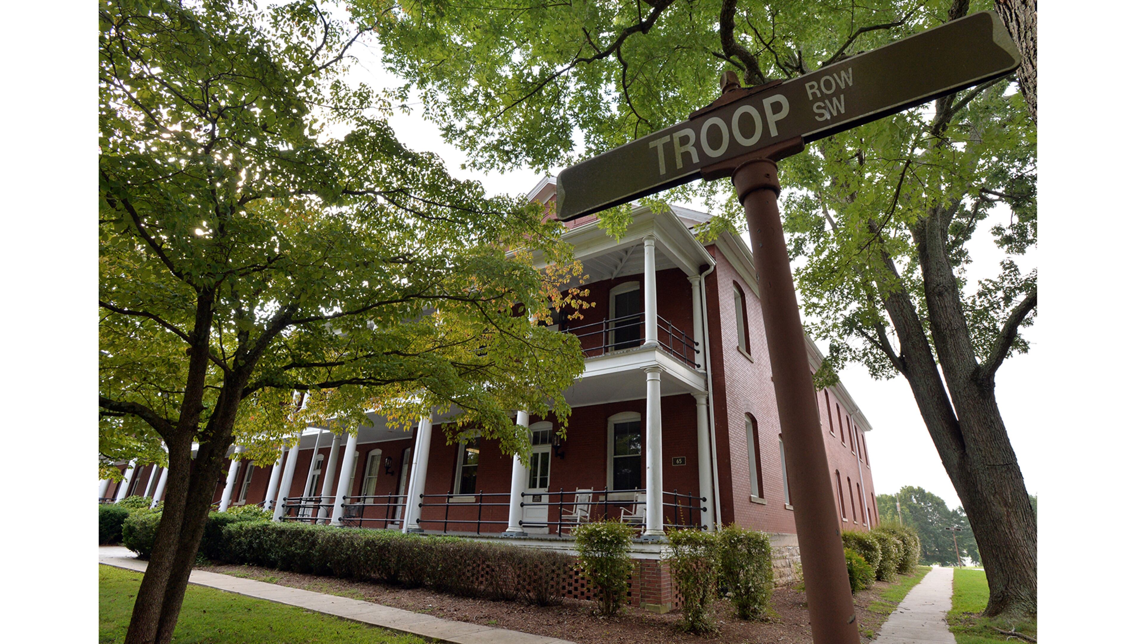 Fort McPherson features historic buildings such as Hodges Hall.