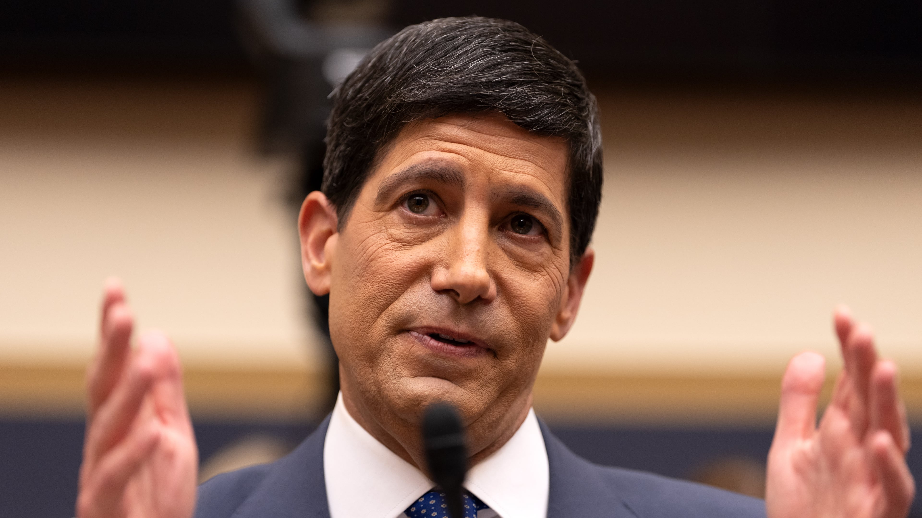 Federal Reserve Chairman Kevin Warsh appears before the House Financial Services Committee on Capitol Hill, Tuesday, July 14, 2026, in Washington. (AP Photo/Mark Schiefelbein)