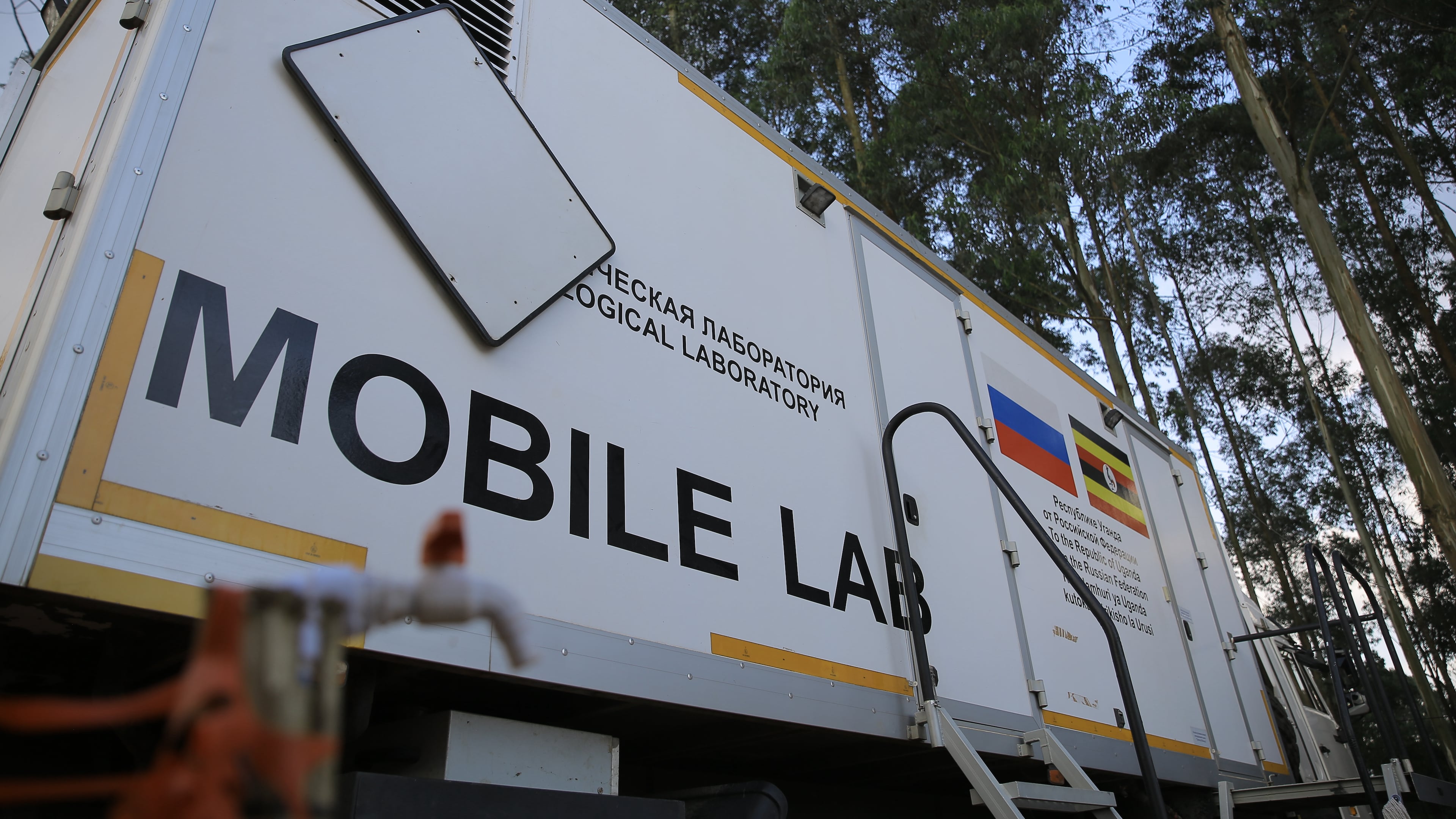 A mobile lab is set up to test for Ebola virus in Butembo, Congo, Wednesday, Sept. 30, 2026. (AP Photo/Sebastien Kitsa Musayi)
