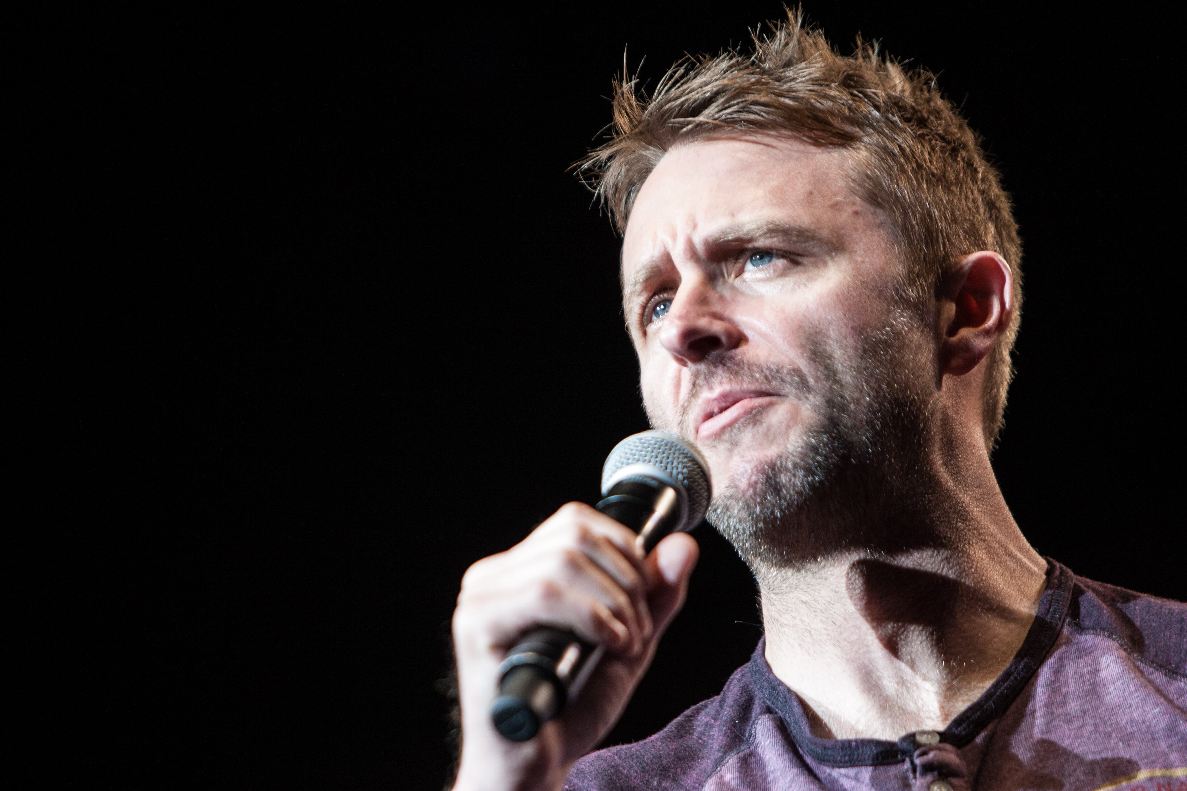 Comedian Chis Hardwick performs during the Oddball Comedy & Curiosity Festival tour at Aaron's Lakewood Amphitheatre Sunday, August 10, 2014 in Atlanta, Ga. (BRANDEN CAMP/SPECIAL)