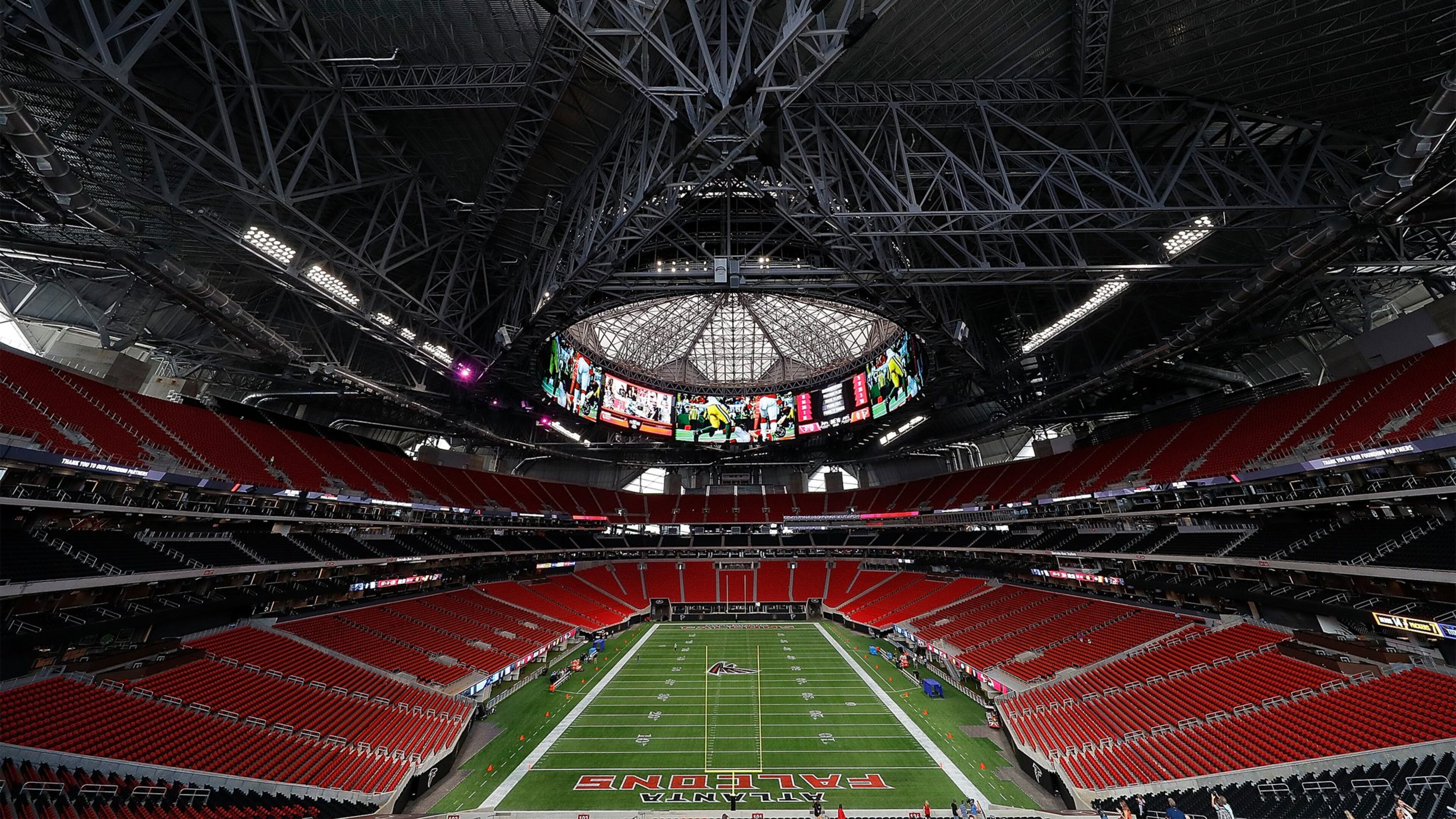 Many hotel rooms are already booked for early February when Atlanta will be in the spotlight as host for the 53rd Super Bowl in Mercedes-Benz Stadium. (Photo by Kevin C. Cox/Getty Images)