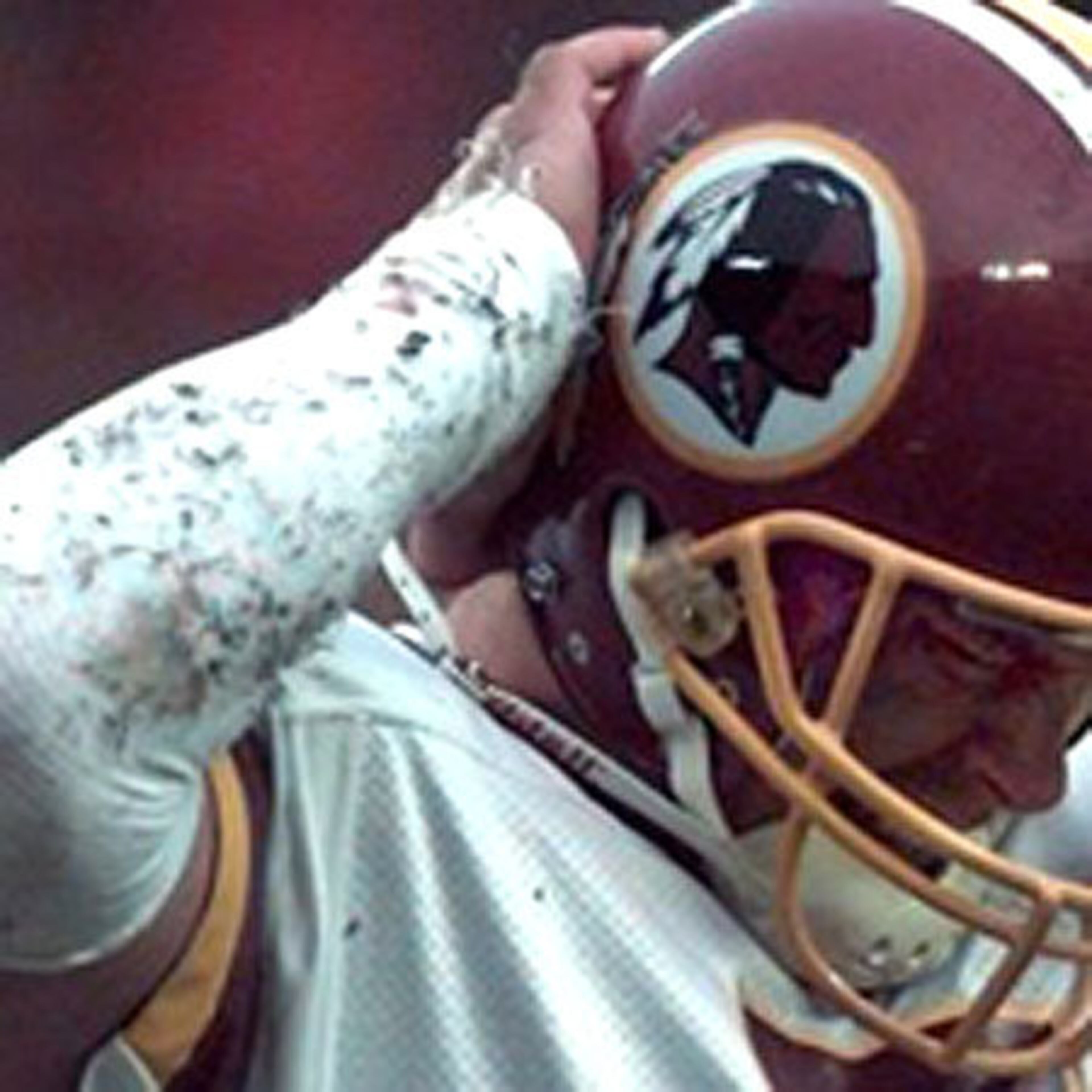After a seven-yard touchdown run, Redskins quarterback Gus Frerotte celebrated by head-butting the padded wall behind the end zone. He sprained his neck and had to be taken to the hospital.