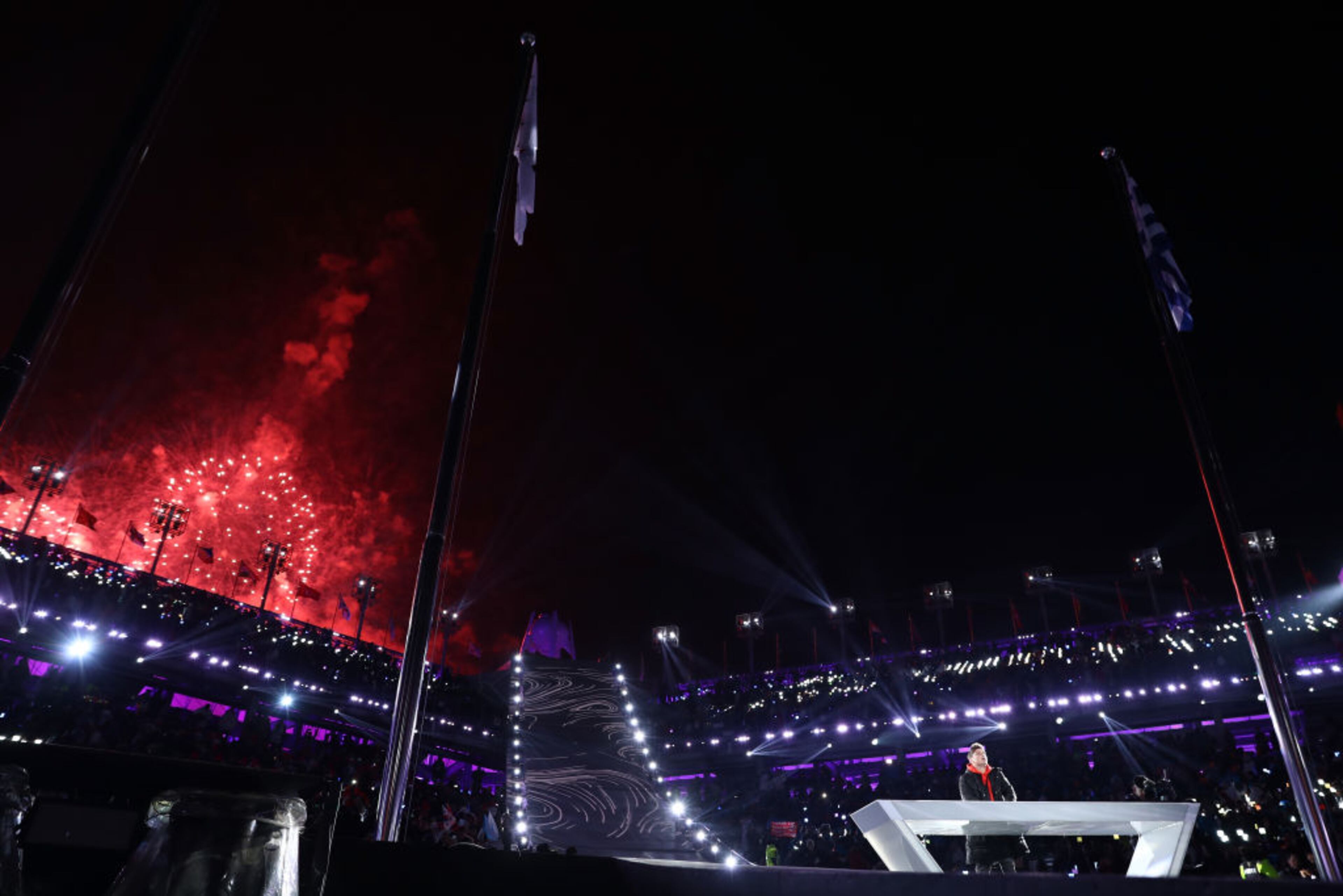 PYEONGCHANG-GUN, SOUTH KOREA - FEBRUARY 25: DJ Martin Garrix performs during the Closing Ceremony of the PyeongChang 2018 Winter Olympic Games at PyeongChang Olympic Stadium on February 25, 2018 in Pyeongchang-gun, South Korea. (Photo by Dan Istitene/Getty Images)