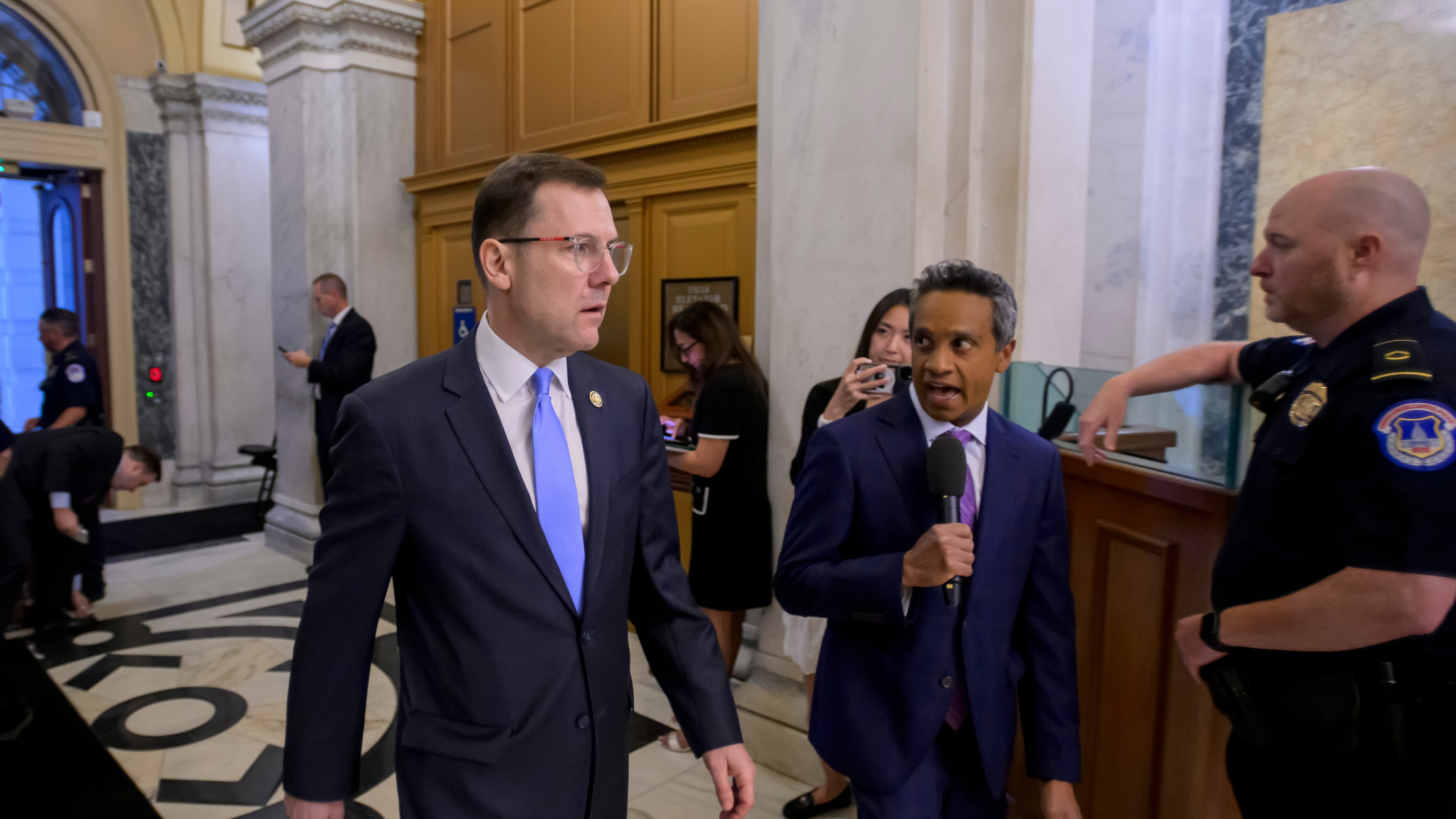 Rep. Tom Kean Jr., R-N.J., arrives for a vote at the Capitol, Tuesday, June 30, 2026, in Washington. (AP Photo/Rod Lamkey, Jr.)