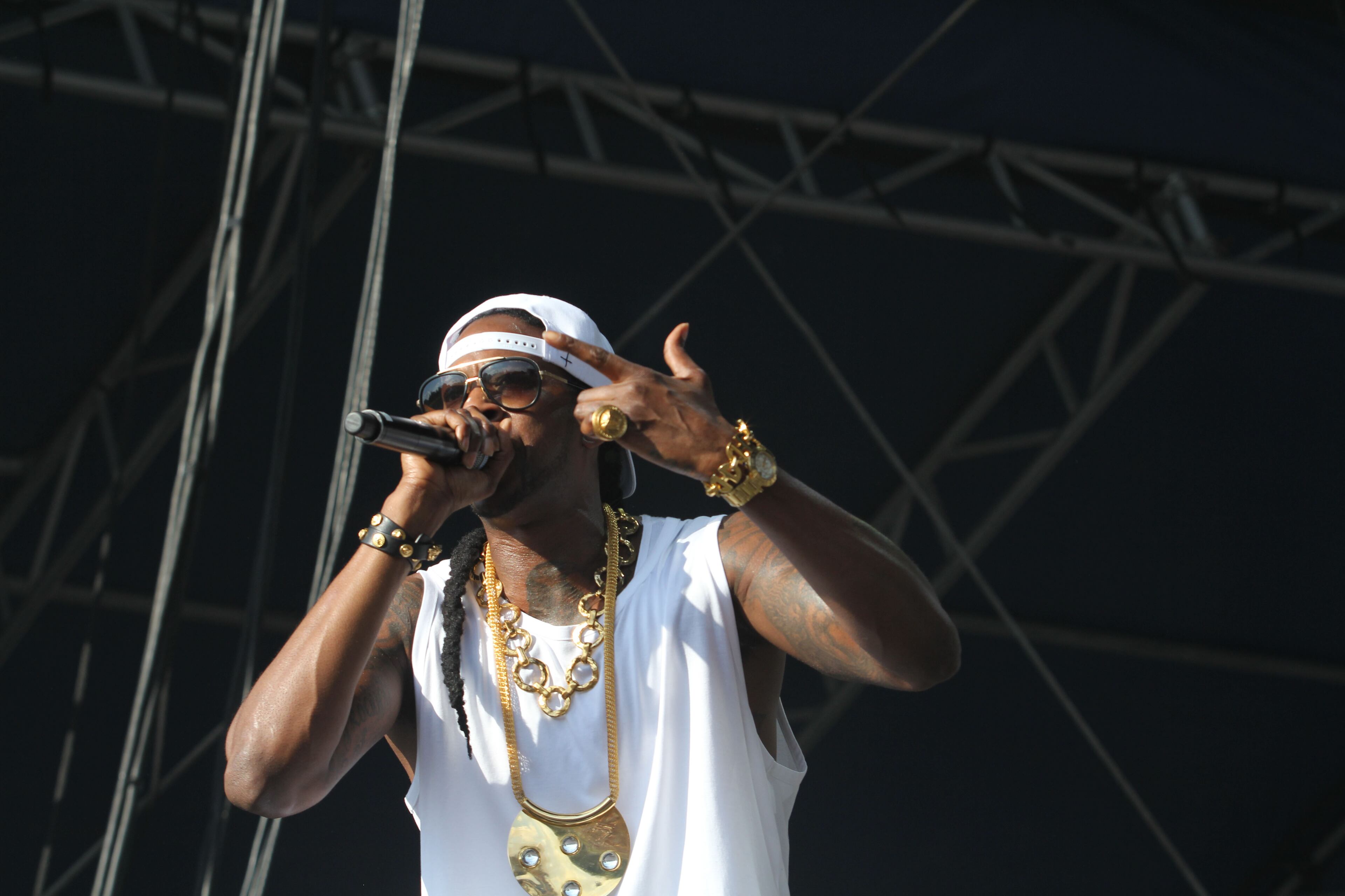 2 Chainz performing on the Great Southeastern Musical Stage at Music Midtown on Friday.