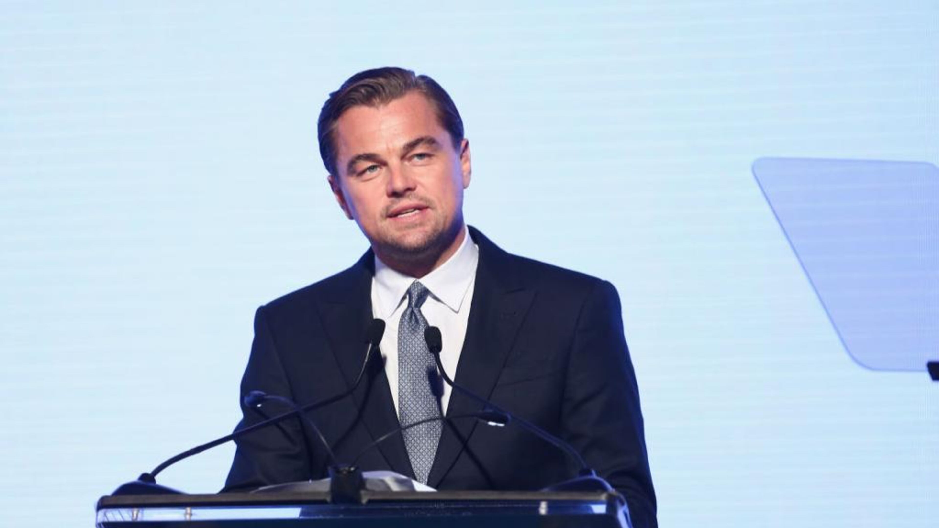 Leonardo DiCaprio speaks onstage at the Leonardo DiCaprio Foundation Gala at Jackson Park Ranch on September 15, 2018 in Santa Rosa, California.