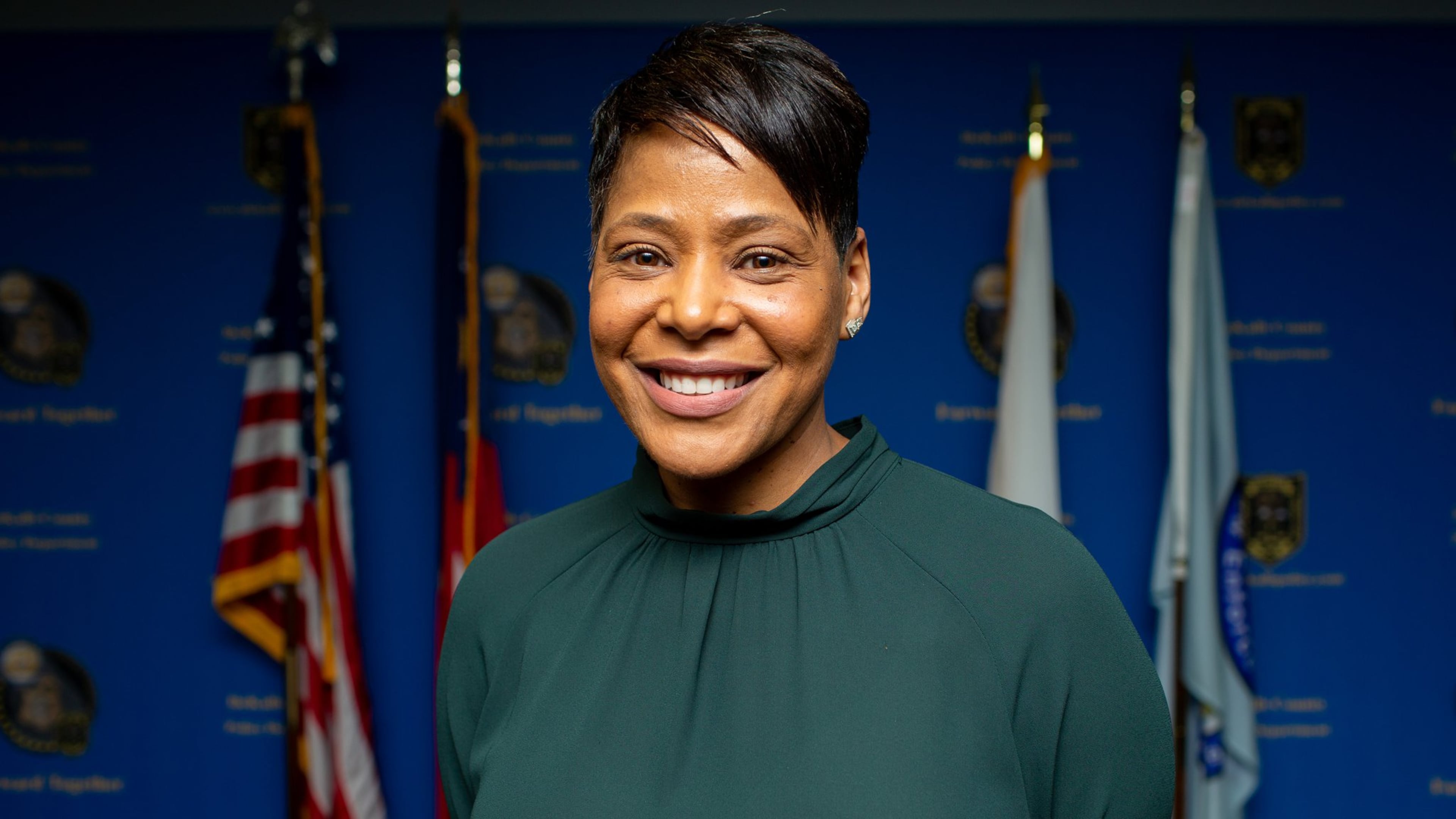 DeKalb police Chief Mirtha V. Ramos, who started in November, discusses her first couple months on the job, her background and her vision for the department, at the DeKalb Police Headquarters in Tucker, Georgia, on Friday, Jan. 17, 2020. (Photo/Rebecca Wright for the Atlanta Journal-Constitution)
