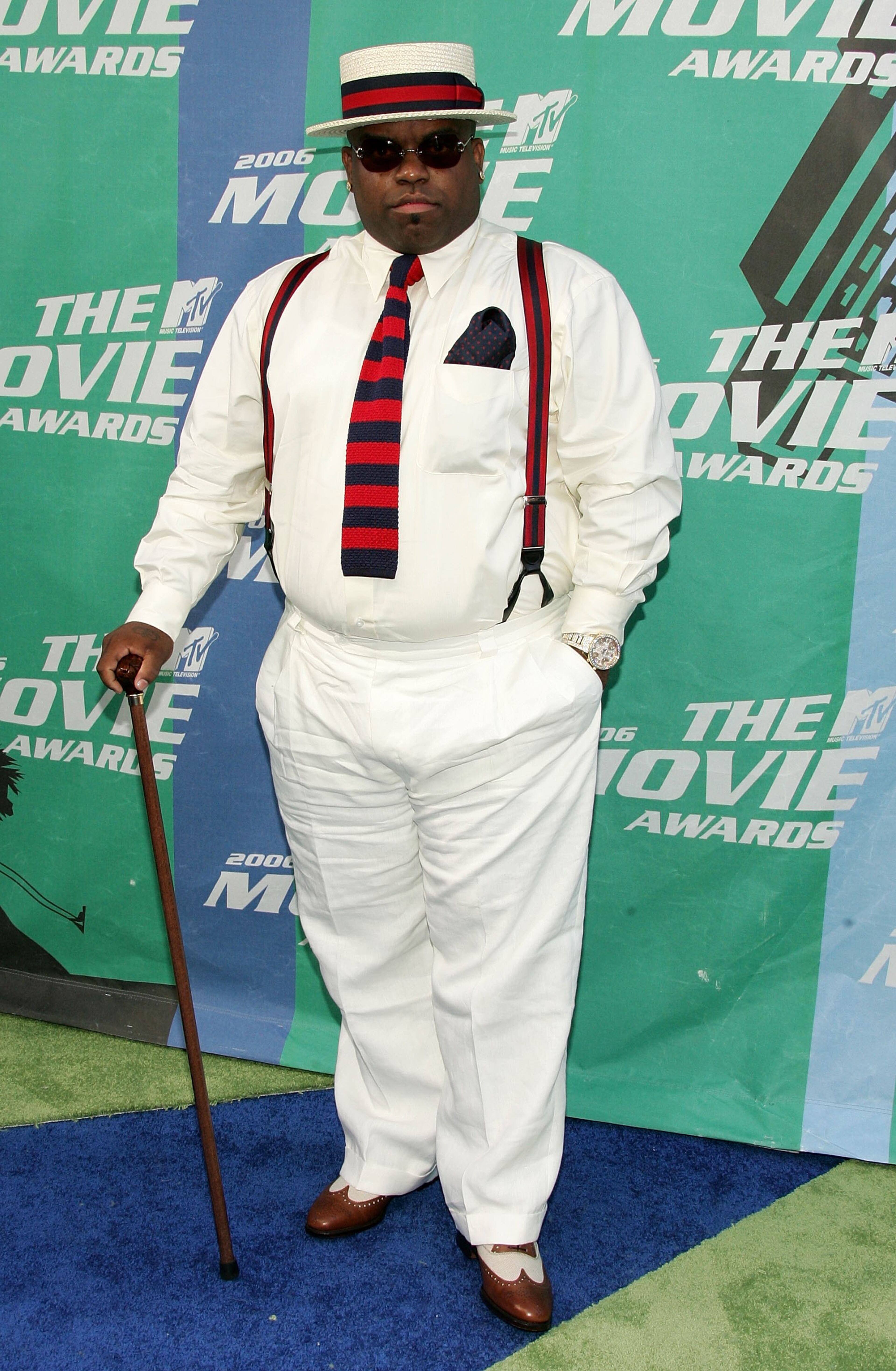 Singer/Rapper Cee Lo arrives to the 2006 MTV Movie Awards at Sony Pictures Studio on June 3,2006 in Culver City, California.