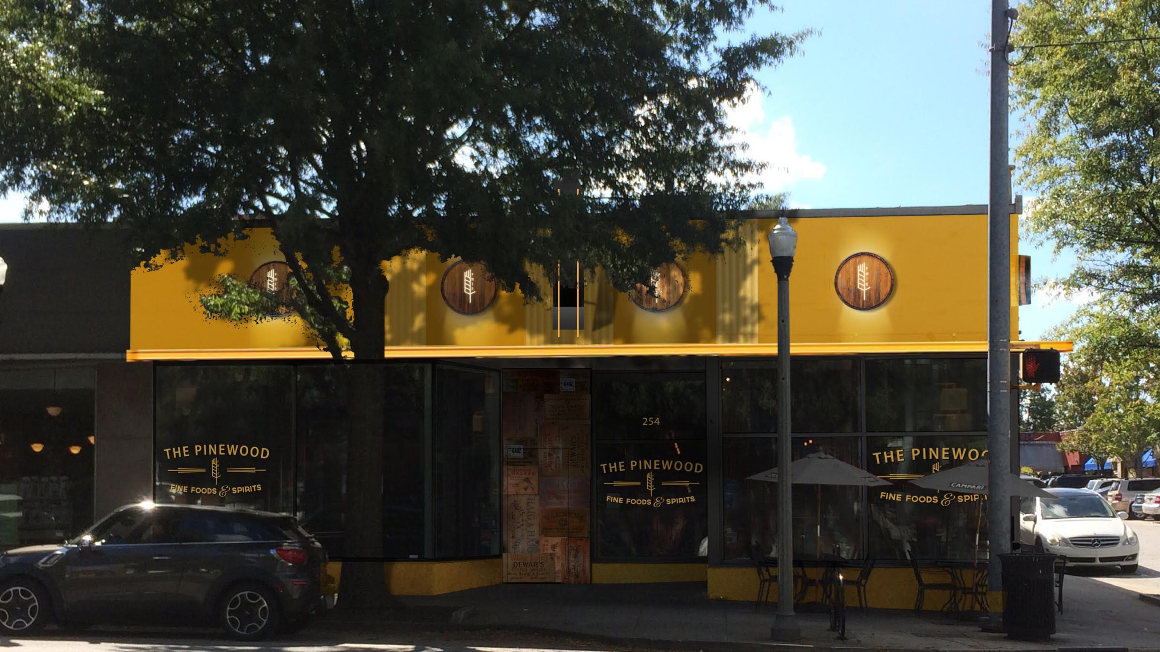 An exterior rendering of The Pinewood.