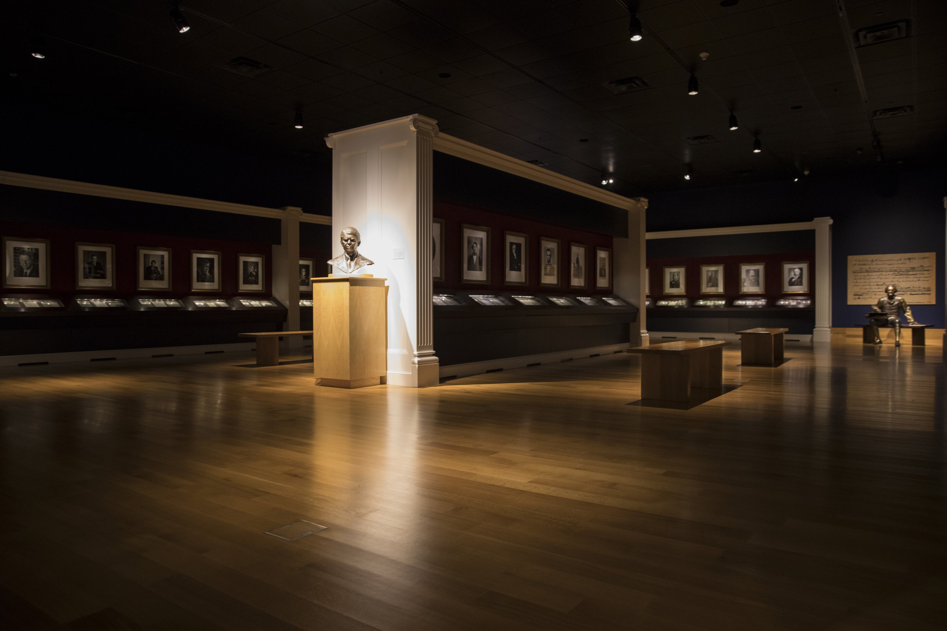 The Booth has a permanent collection of Presidential portraits and letters.