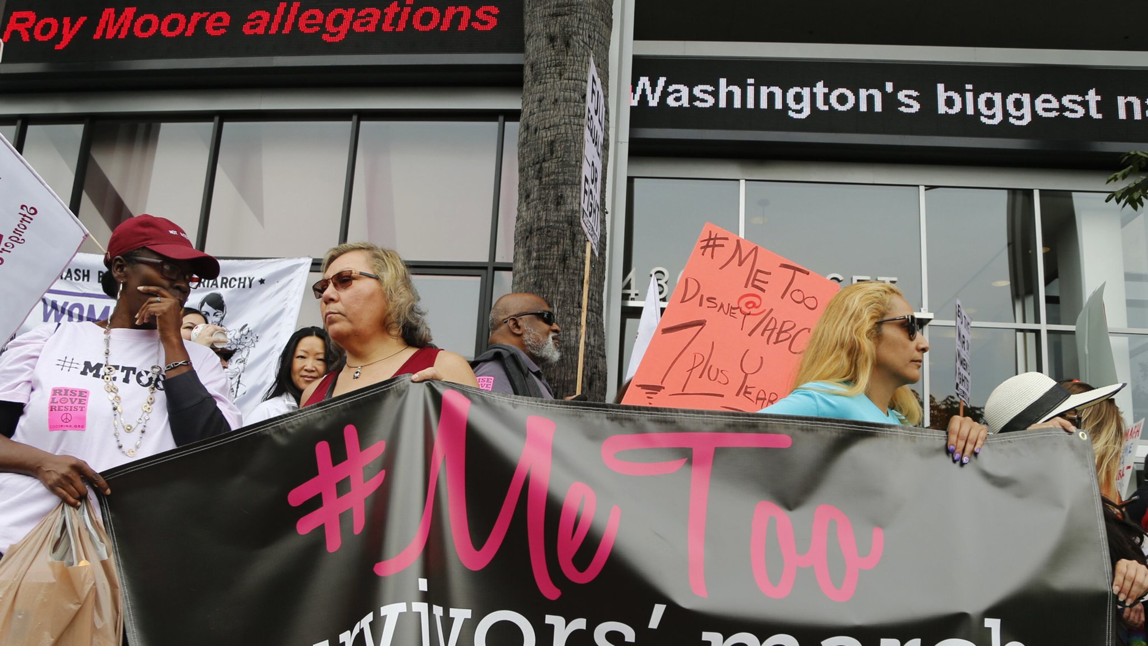 Opponents of a broadly worded executive order from President Donald Trump, banning workplace racial sensitivity training that could make white feel demonized, say it could also force employers to dial back sexual harassment training. That would be a blow for the #MeToo movement launched nationally in 2017, critics of the order say. (AP PHOTO / DAMIAN DOVARGANES, FILE)