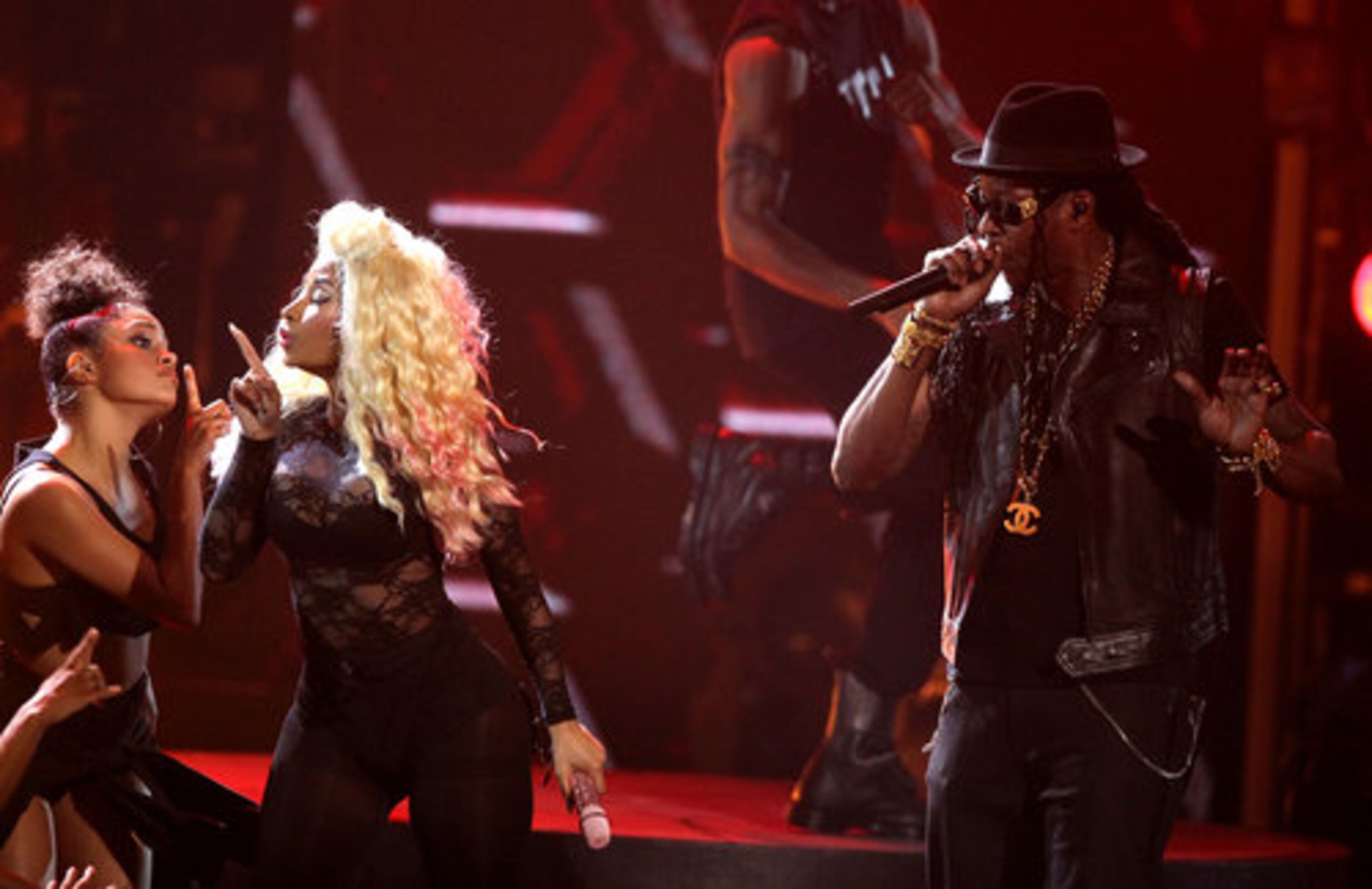 Nicki Minaj turned in a memorable performance - not only for hip-shaking moved but its obscenity-laced lyrics.