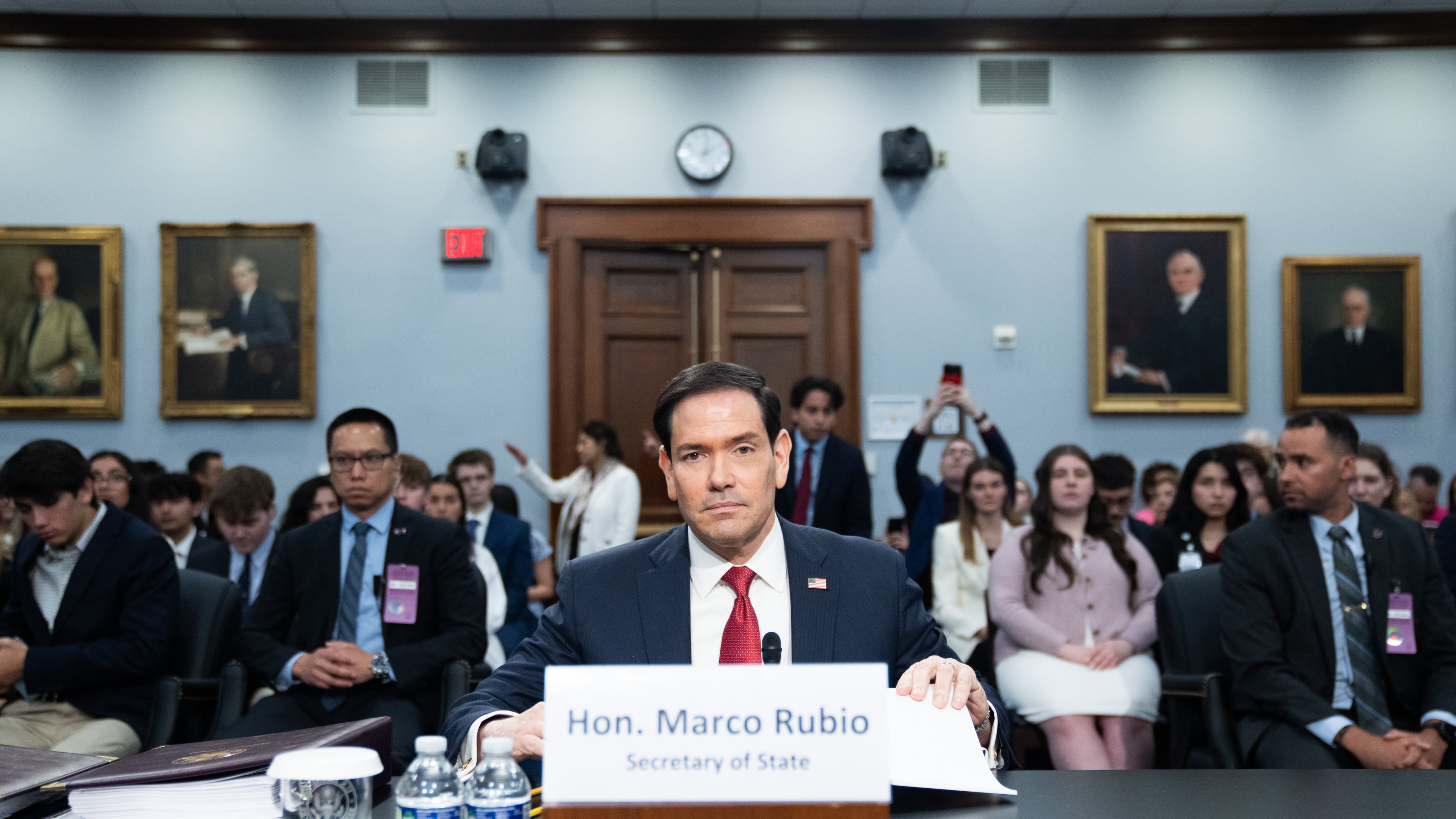 Secretary of State Marco Rubio testifies before the House Appropriations Committee, Tuesday, June 2, 2026 in Washington. (AP Photo/Allison Robbert)
