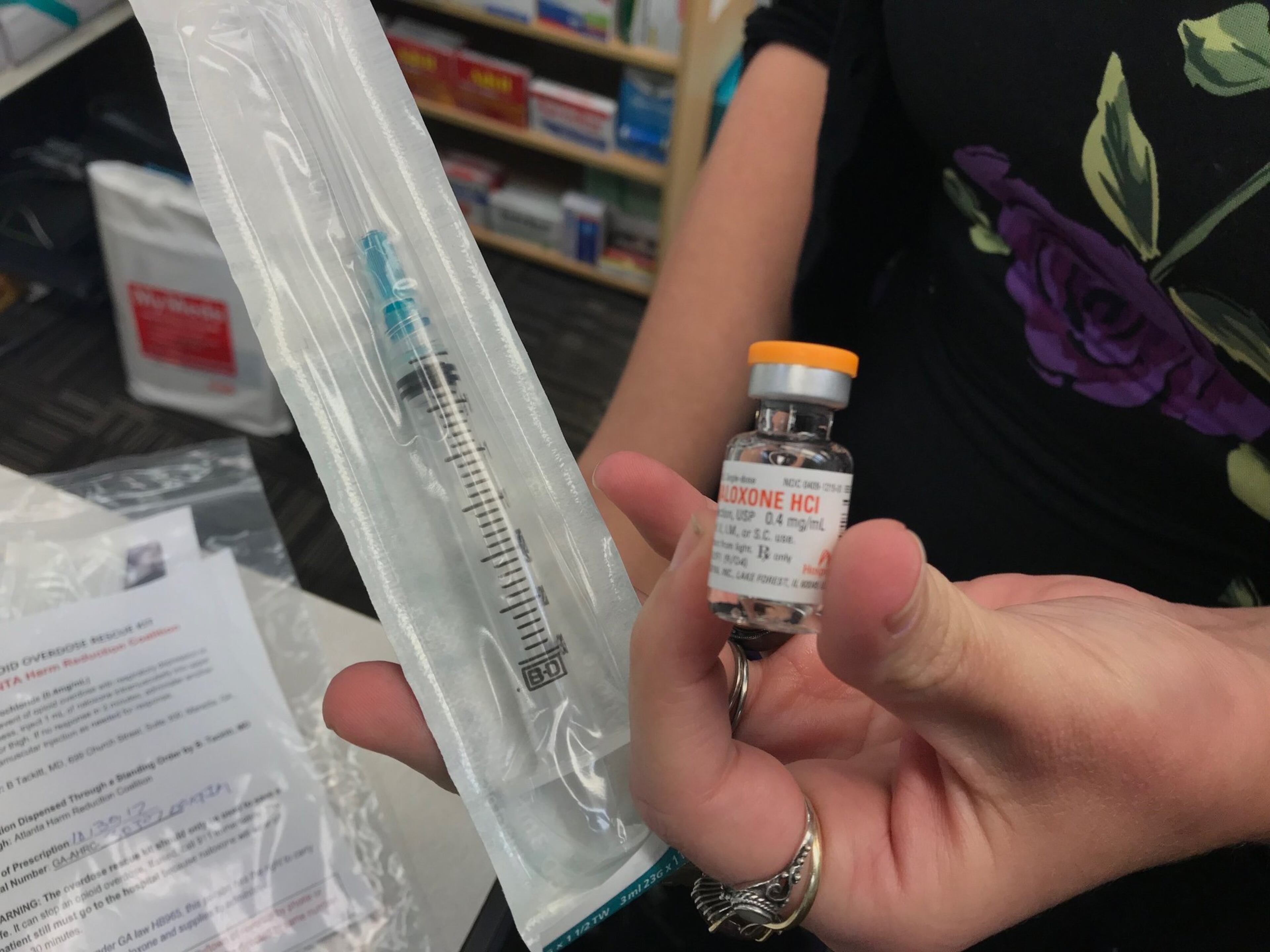 Narcan can be administered at least three different ways: with a nasal spray, an intramuscular injection or an auto-injector. Pictured is a syringe and a vial for the intramuscular injection. BO EMERSON / BEMERSON@AJC.COM