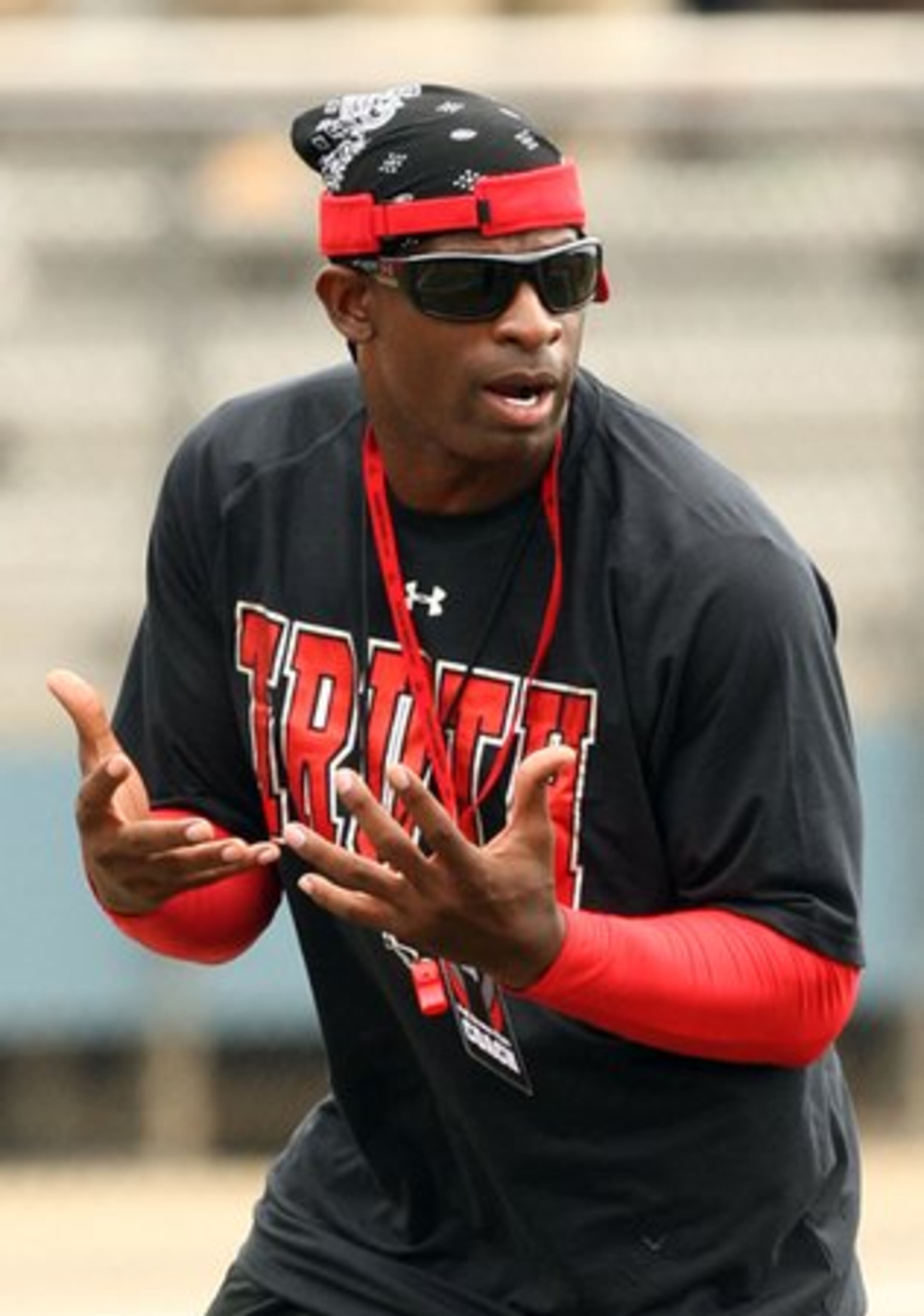 Once known as "Primetime," Sanders has worked to change his image by devoting time to a youth sports program. On Aug. 6, he will become the first player to be inducted into the Pro Football Hall of Fame based on substantial play with the Atlanta Falcons.