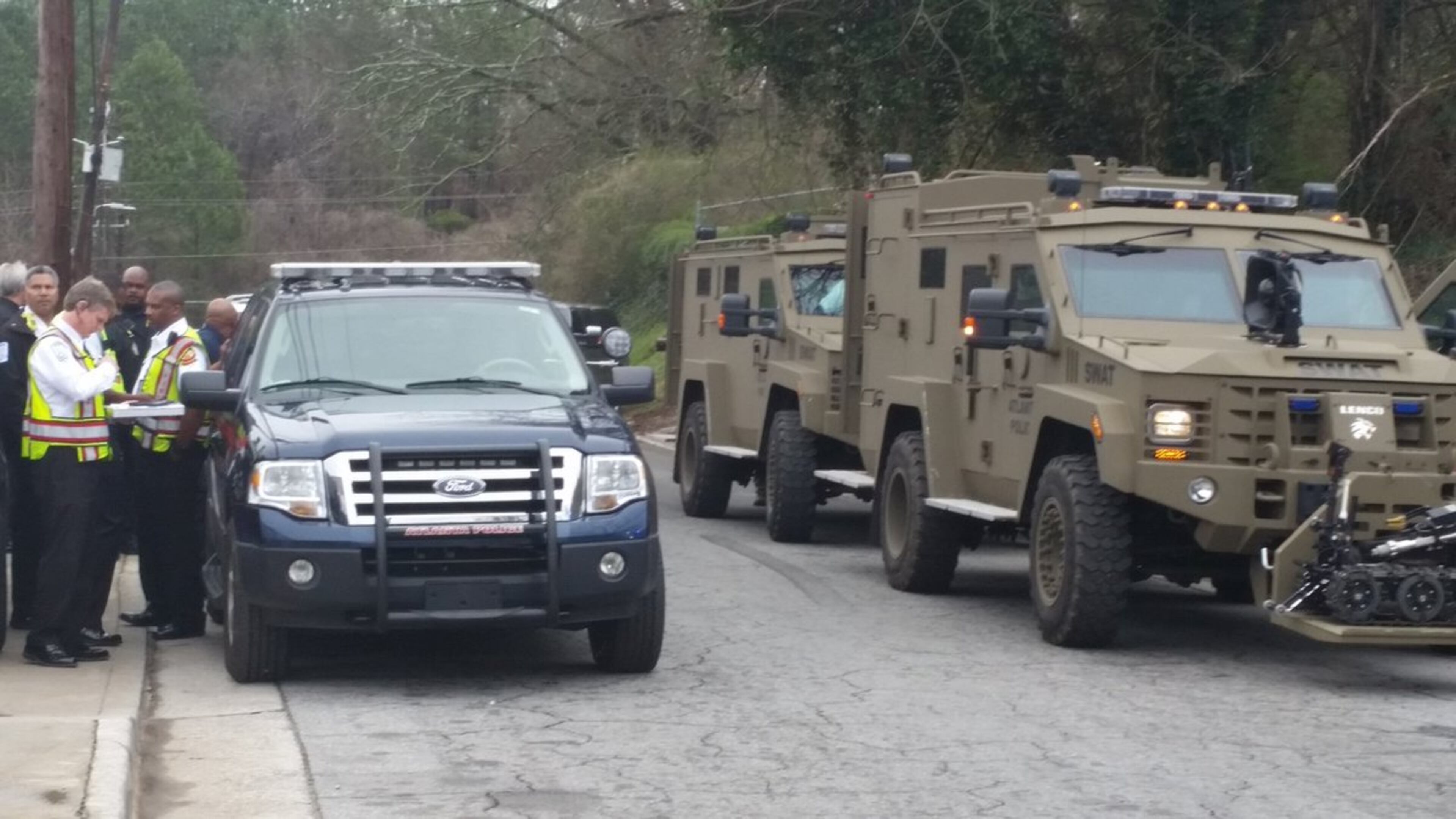 Police are searching for multiple gunmen following a shooting in northwest Atlanta. (Credit: Channel 2 Action News)