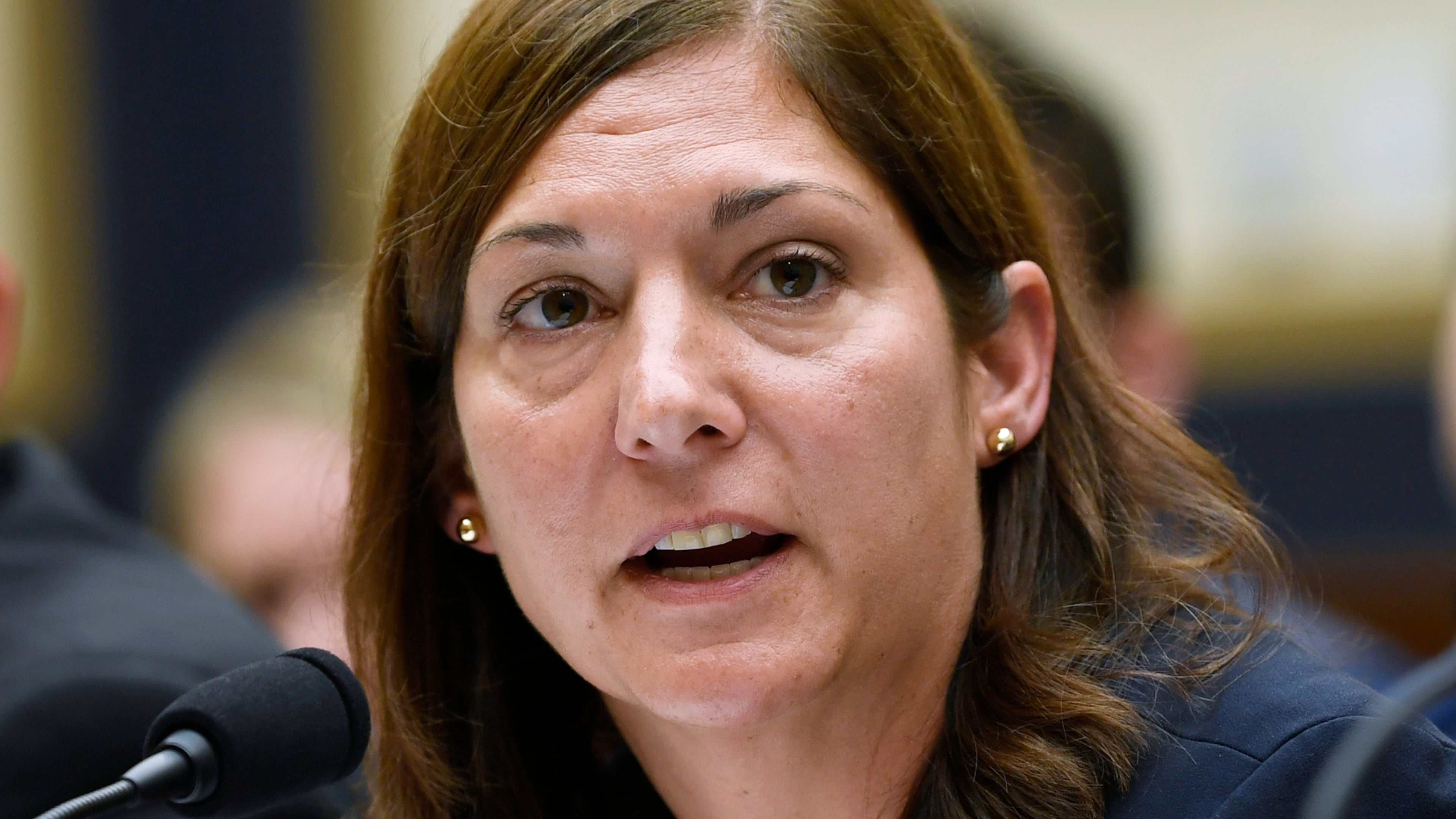 FILE - Deputy Assistant Director for Counterterrorism at the FBI Nikki Floris, testifies before the House Judiciary Committee hearing on Capitol Hill in Washington, Oct. 22, 2019. (AP Photo/Susan Walsh, File)