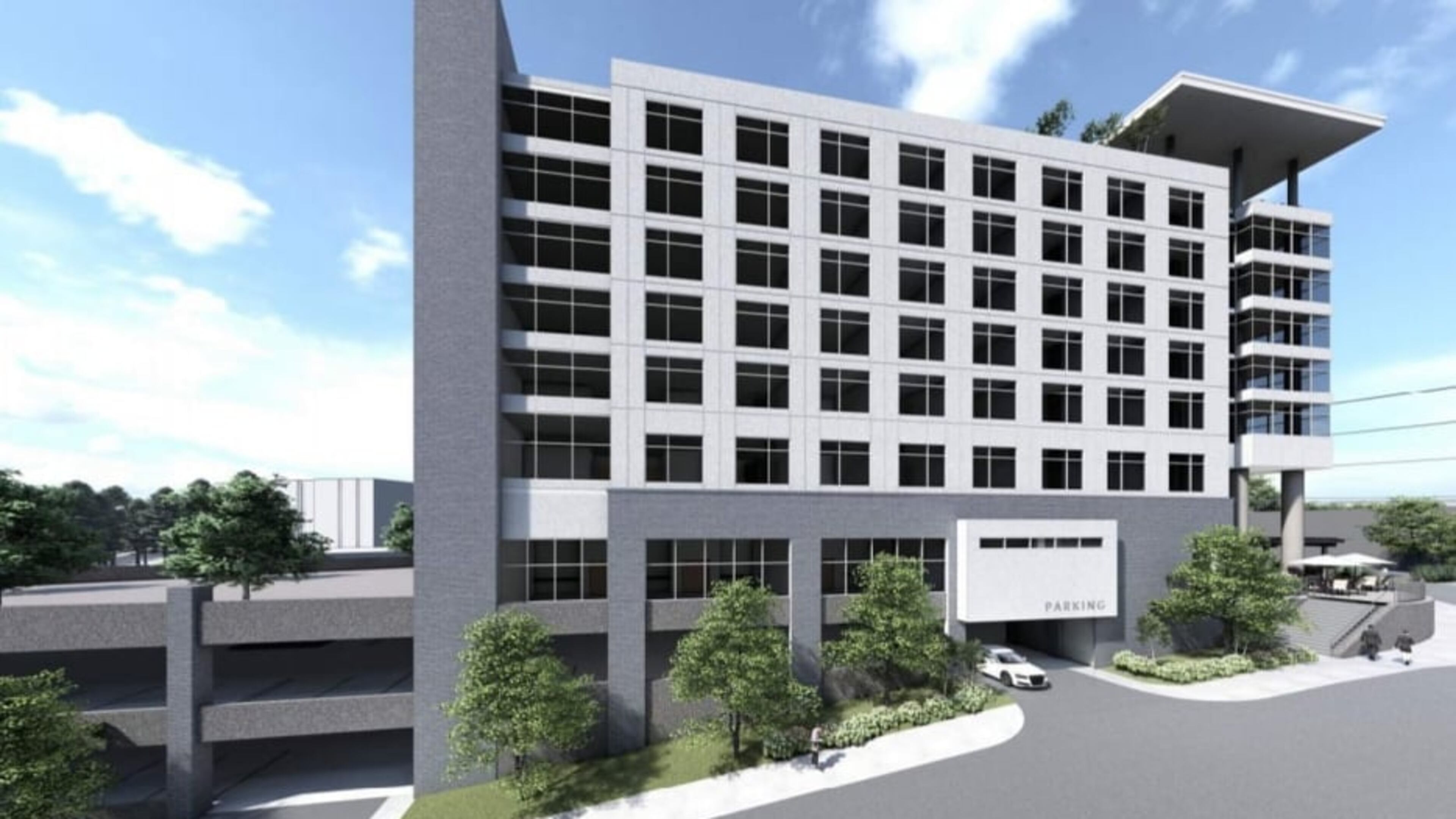 Rendering of a proposed eight-story Hilton hotel that's part of a $125 million mixed-used development that Smyrna City Council will consider Monday. (Photo provided/City of Smyrna)