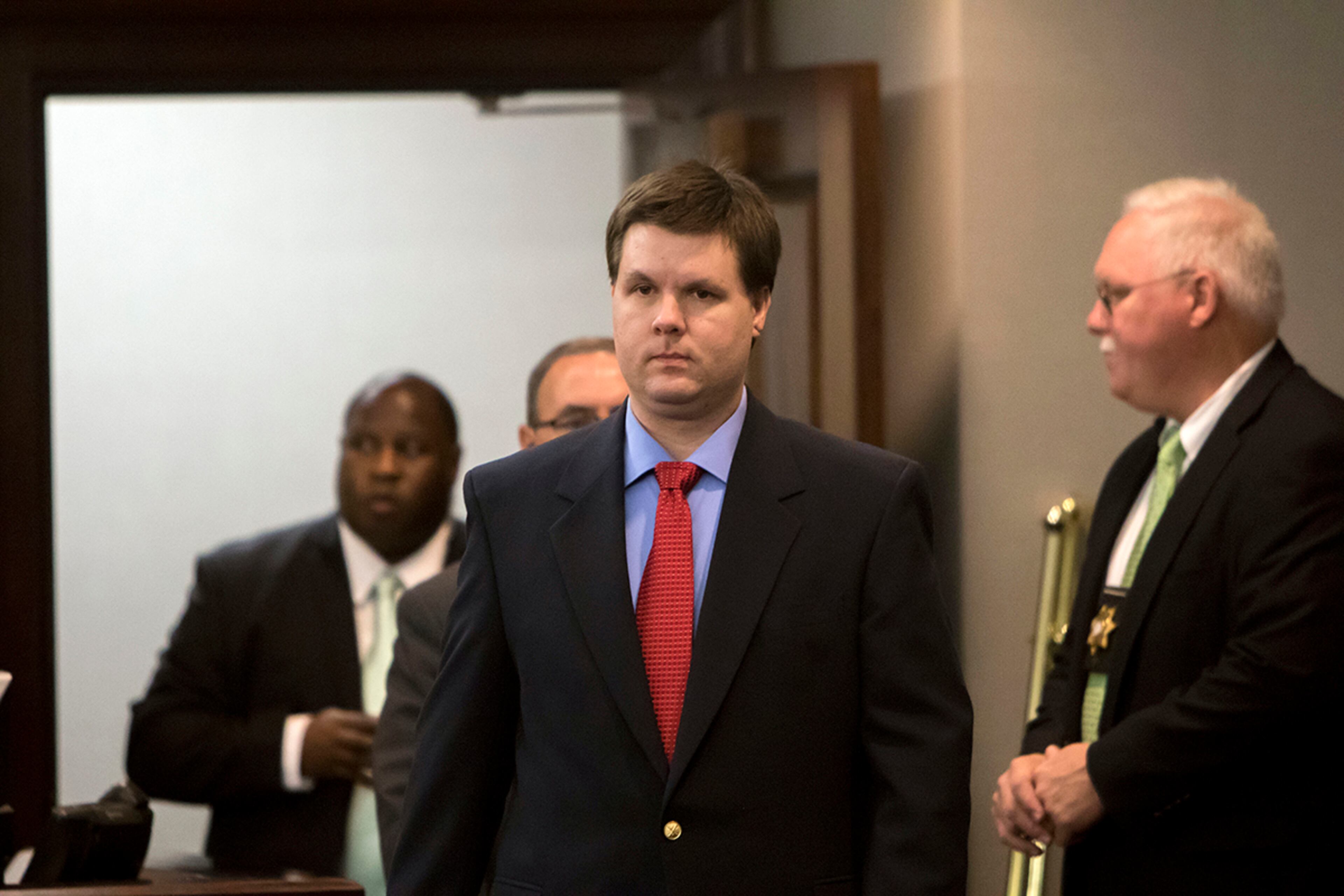 Ross Harris walks into court during the first day of jury selection at his trial in Brunswick, Monday, Sept. 12, 2016. Harris, of Cobb County, is accused of intentionally leaving his son Cooper in a hot car to die in 2014. (Stephen B. Morton for The Atlanta Journal Constitution)