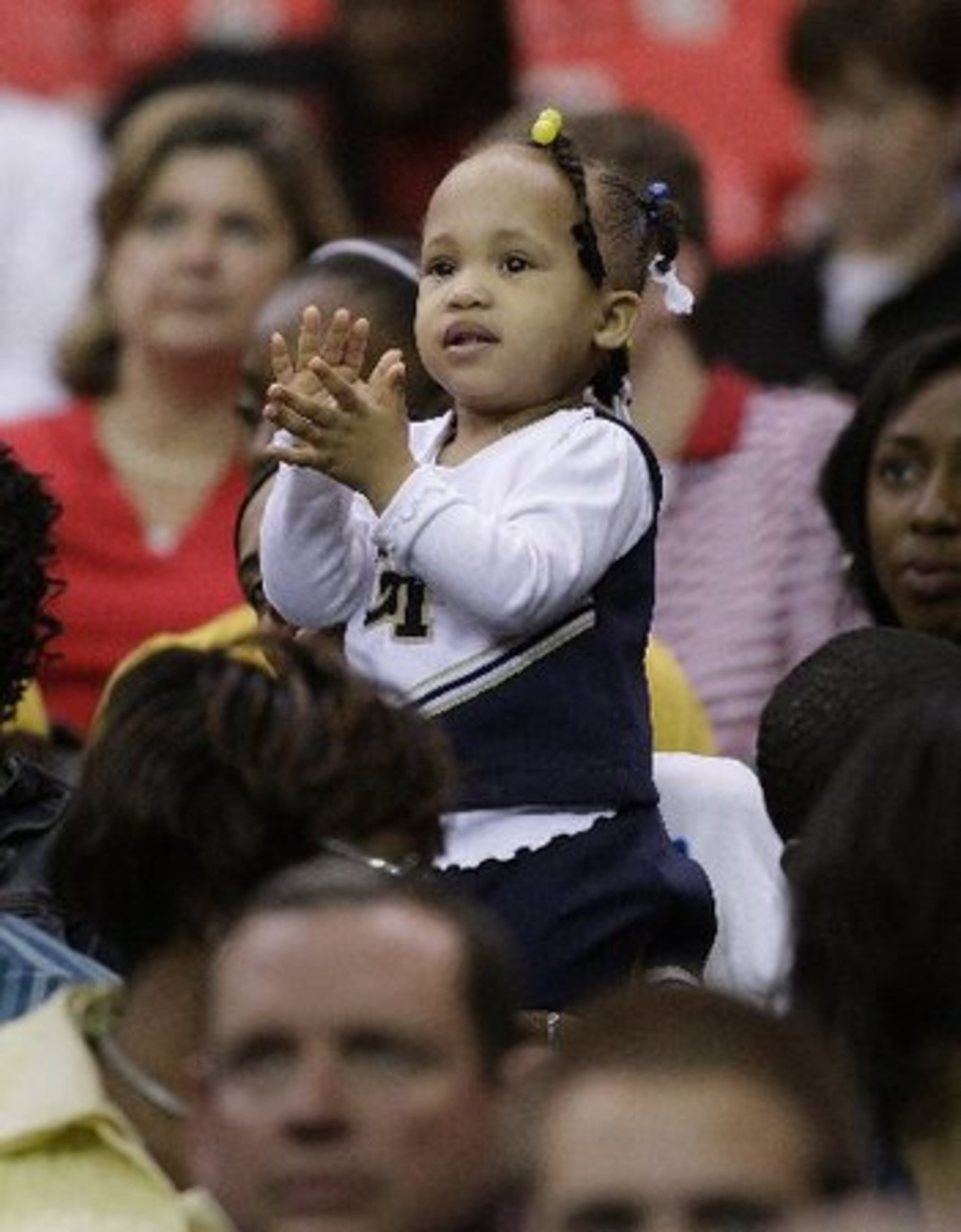 At 21 months, Makayla Miller already can play the role of Georgia Tech cheerleader.