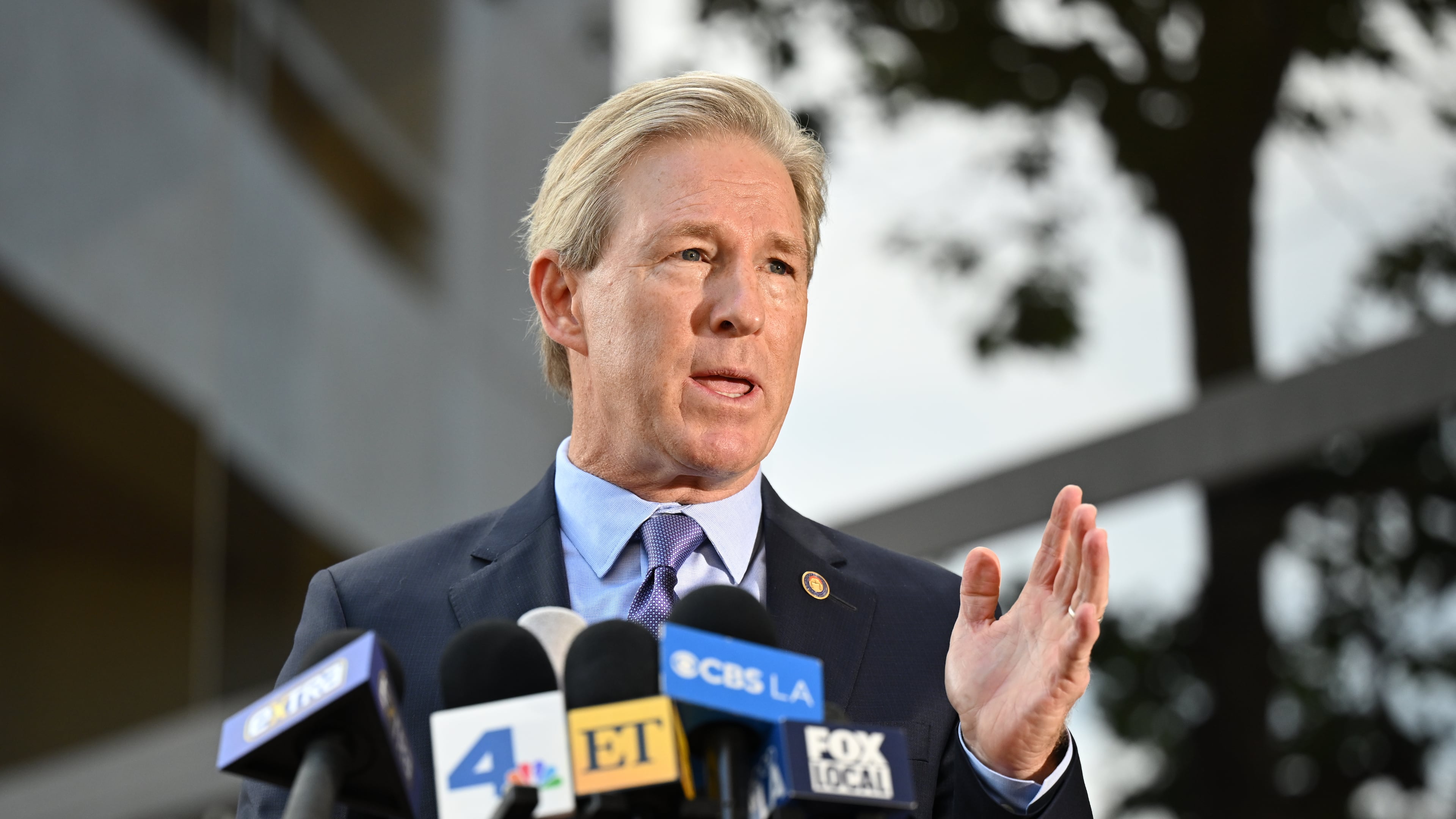 Ventura County District Attorney Erik Nasarenko speaks following the arraignment of singer Britney Spears on DUI charges at the Ventura County Superior Court, Monday, May 4, 2026, in Ventura, Calif. (AP Photo/William Liang)