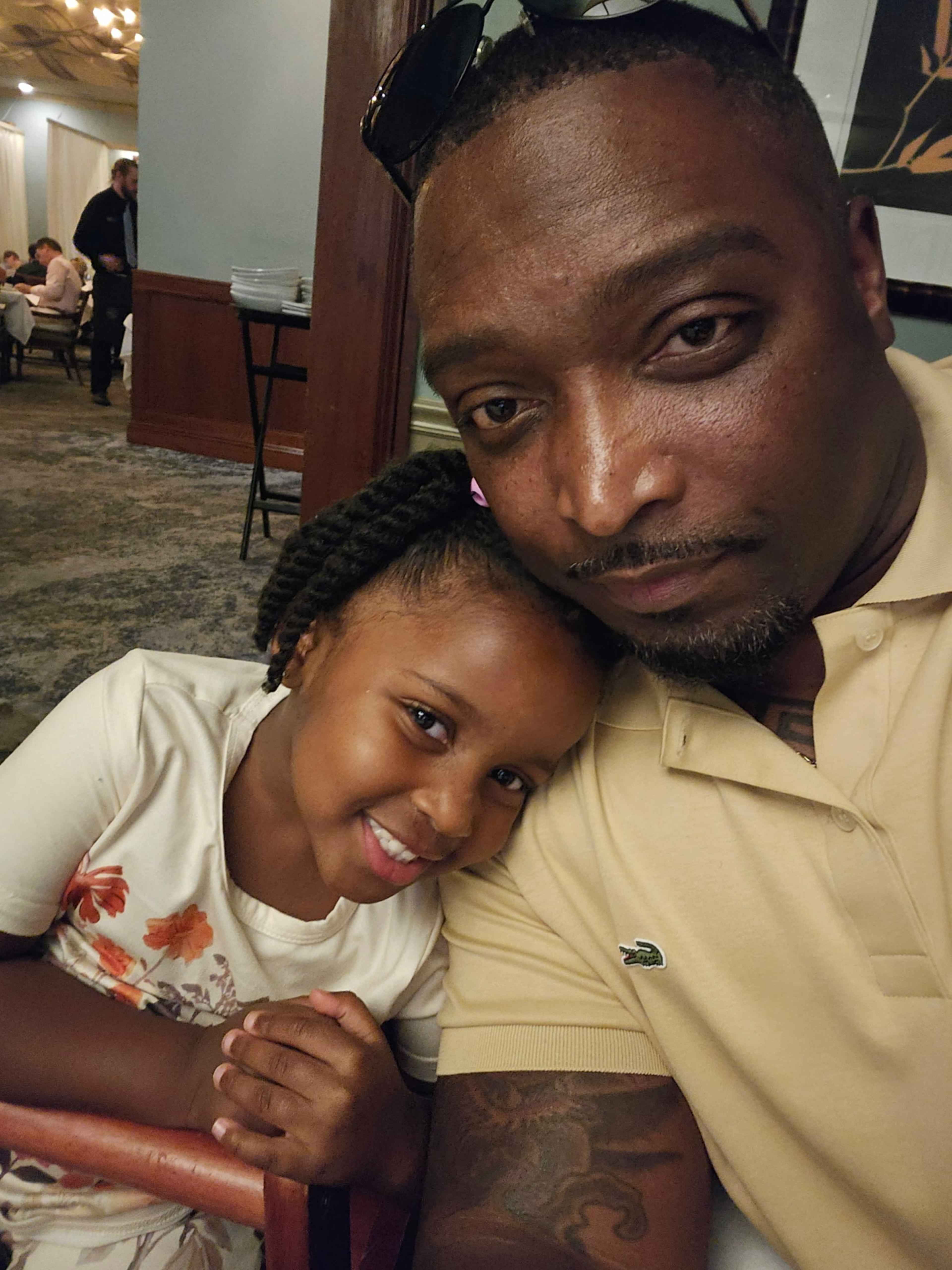 When Layla Reeves (left) was 7 months old, she suffered a skull fracture at Childtime Childcare in Kingsland. Ronardo Reeves (right) could hear his infant daughter's screams when he walked into the daycare for afternoon pickup that day in April 2022. She is pictured here at 3 years old. (Courtesy of family)