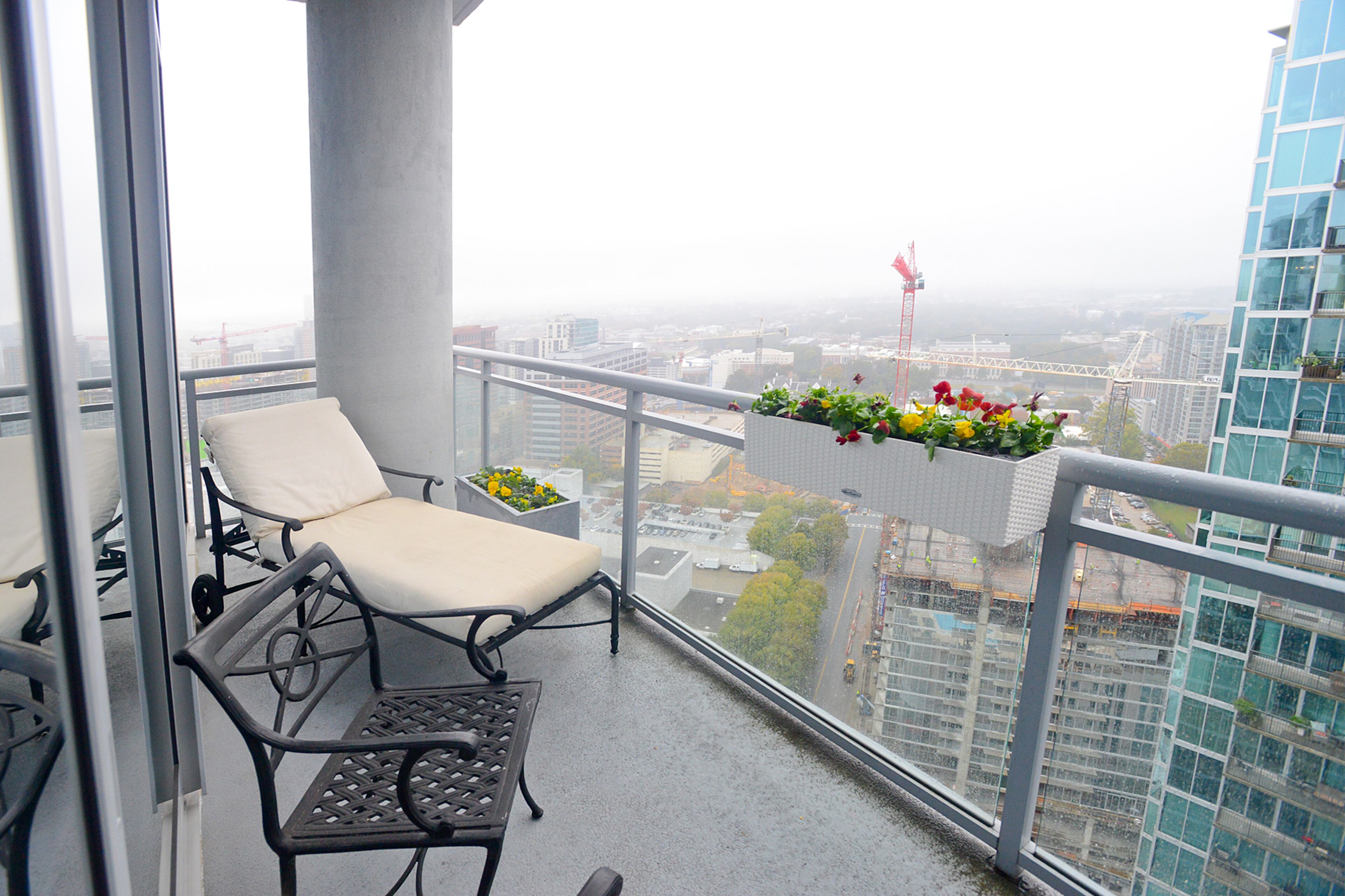 From his vantage point, condo owner Jim Wilson can see the continued development of Midtown Atlanta and changing landscape with new apartment, condos and commercial developments.