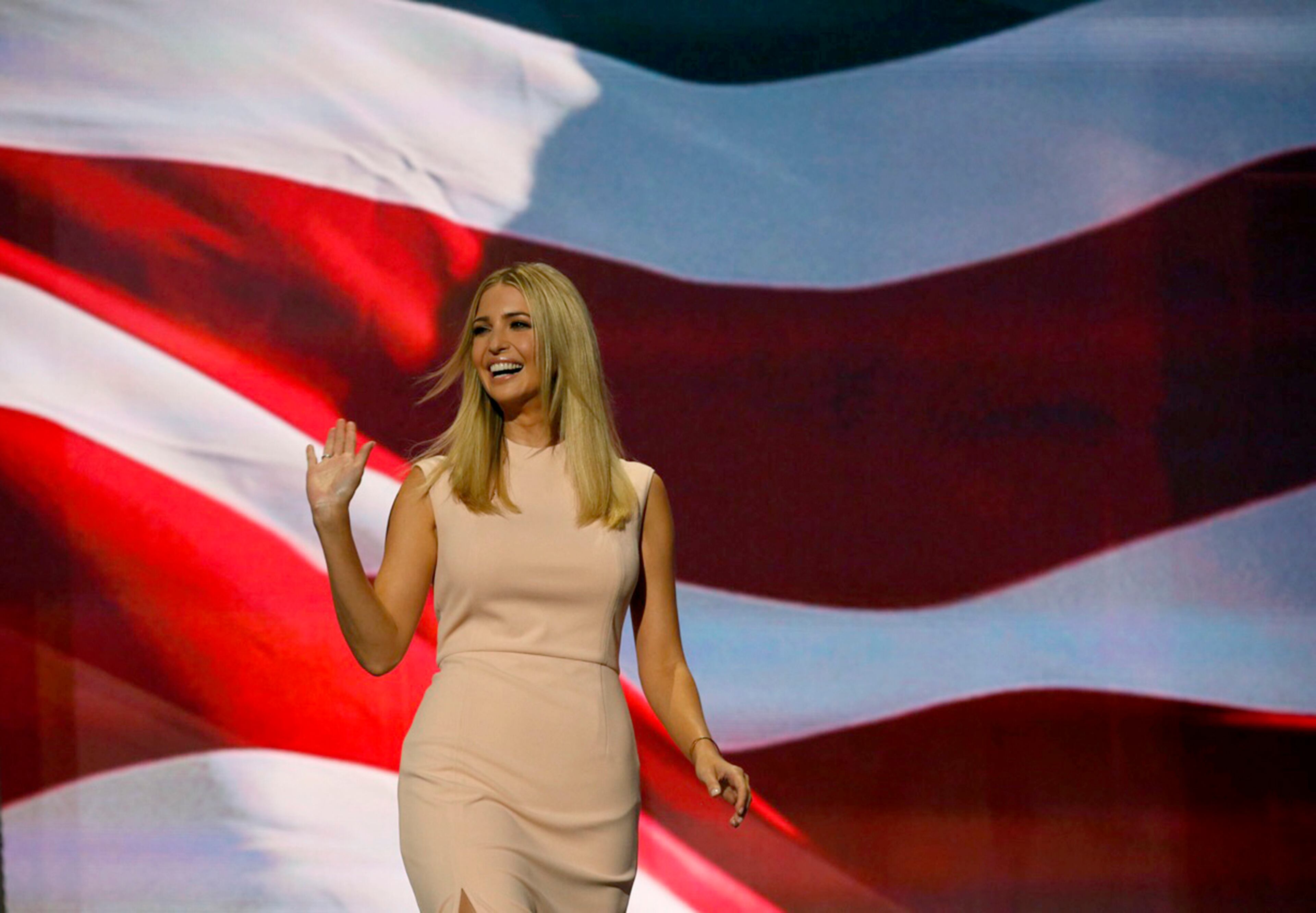 Ivanka Trump takes the stage during the last day of the Republican National Convention on Thursday, July 21, 2016, at Quicken Loans Arena in Cleveland. (Brian van der Brug/Los Angeles Times/TNS)