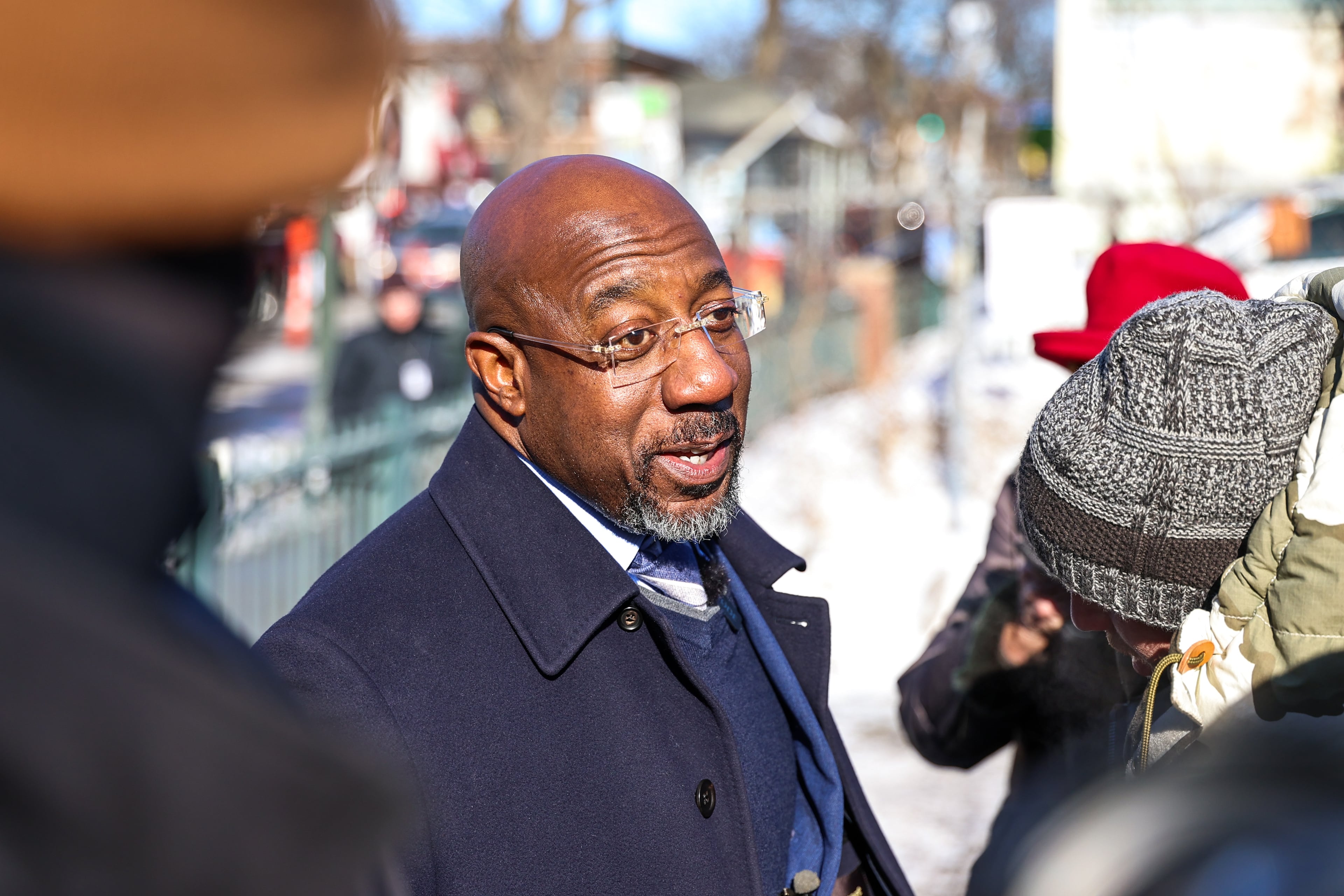 U.S. Sen. Raphael Warnock, seen here in Minnesota in January. (Steven Garcia/NurPhoto via AP)