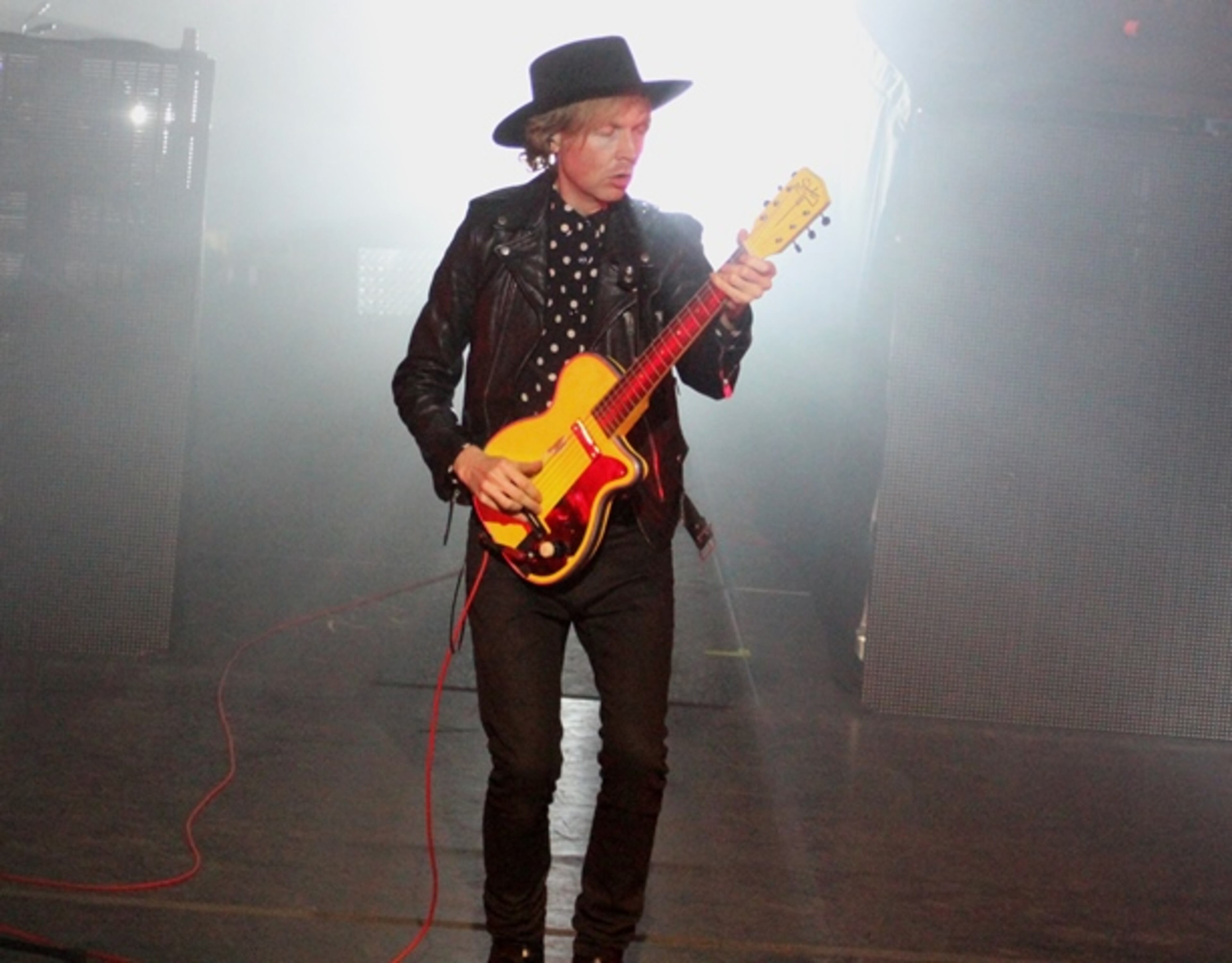 Beck, having a moment in the light. Photo: Melissa Ruggieri/AJC