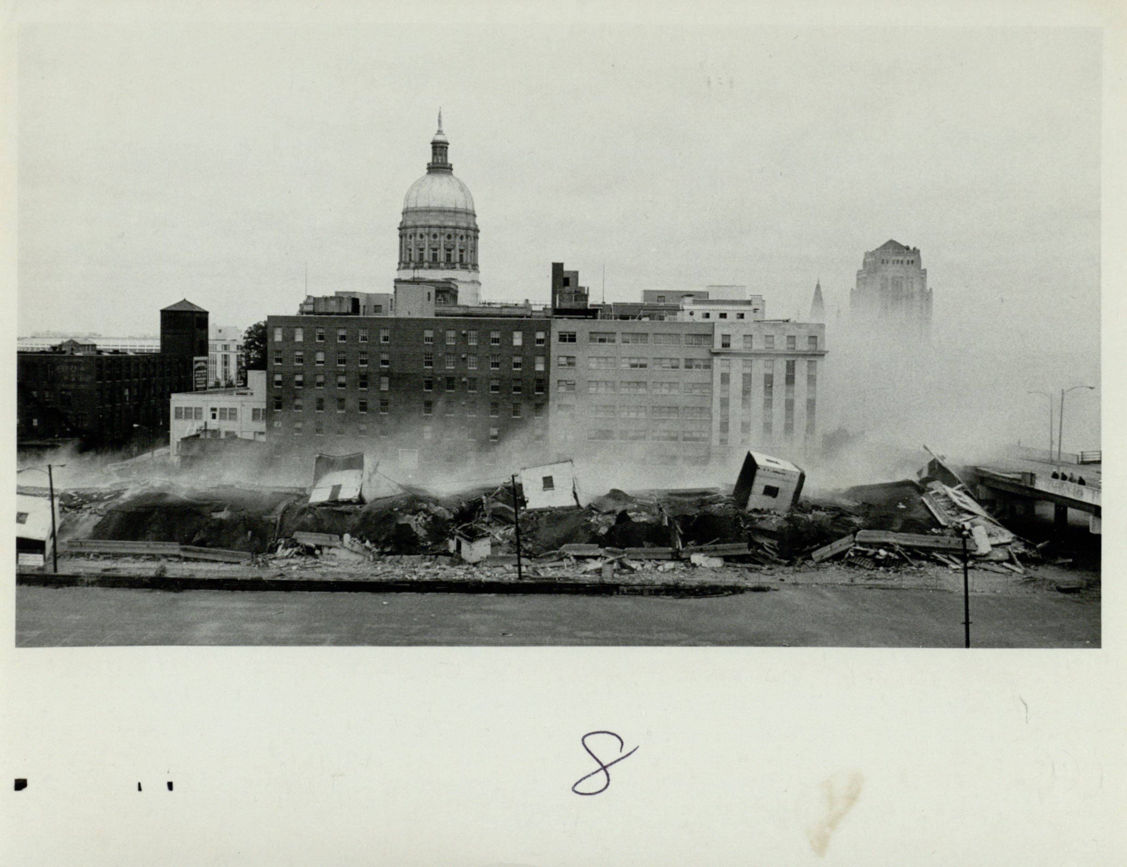 Construction of MARTA in front of the Georgia capitol building, November 2, 1976. Dwight Ross Jr./AJC
