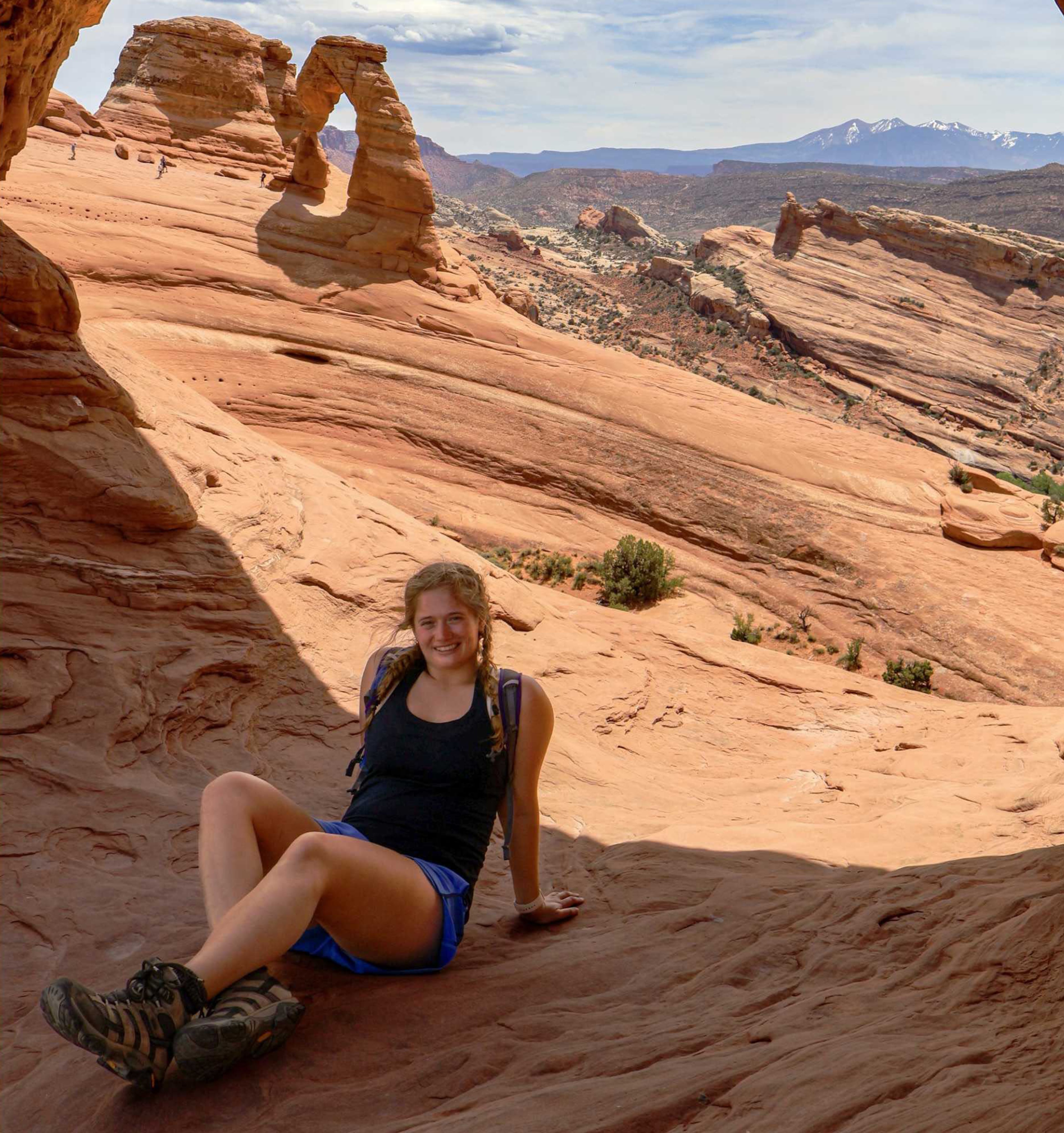 Emory University student Claudia Fodor, shown here visiting Arches National Park in Utah, is an art history and visual arts major. (Courtesy)