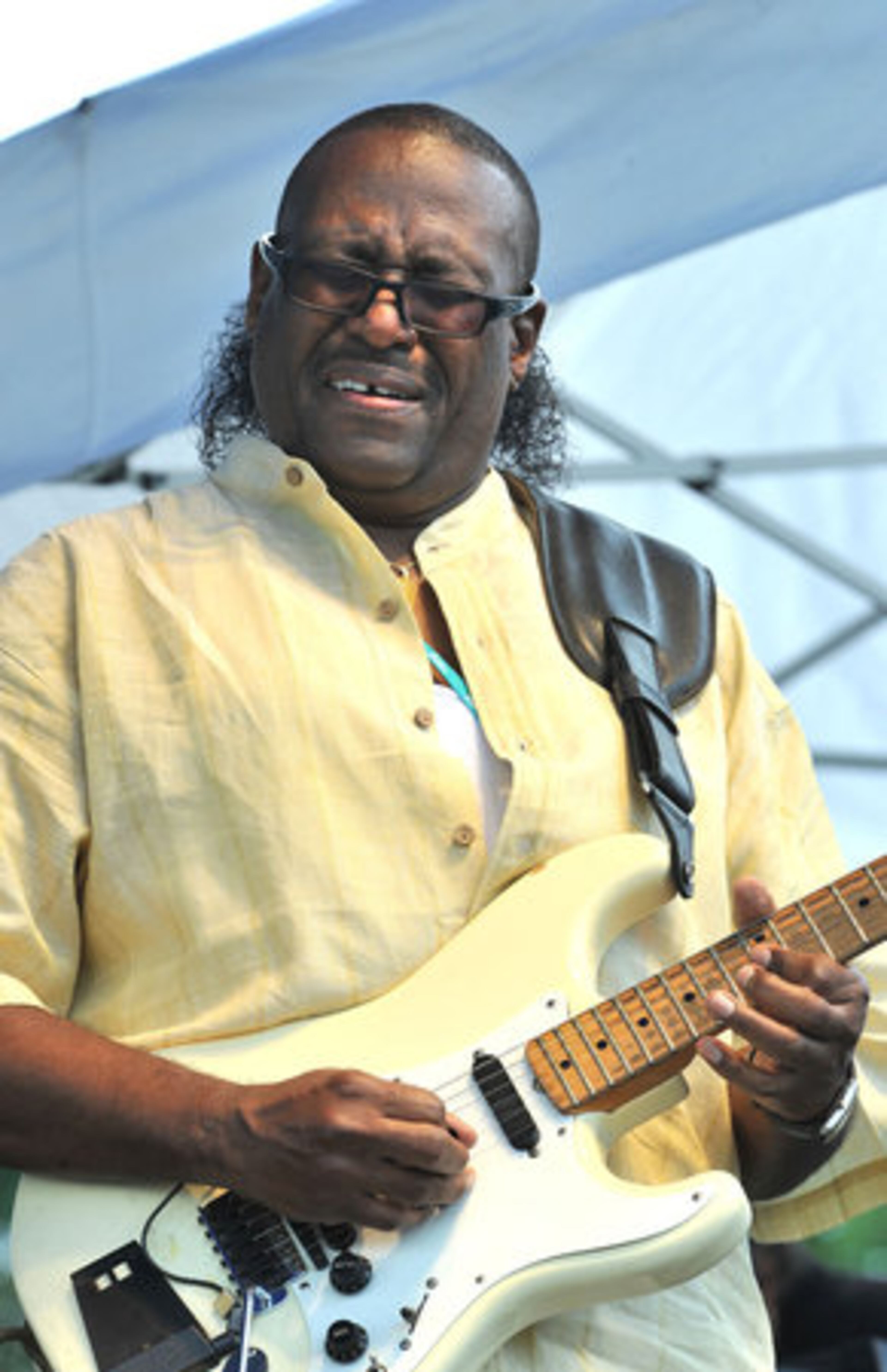 Guitarist Spencer Bean performs with The Steven Charles Band on the main stage.
