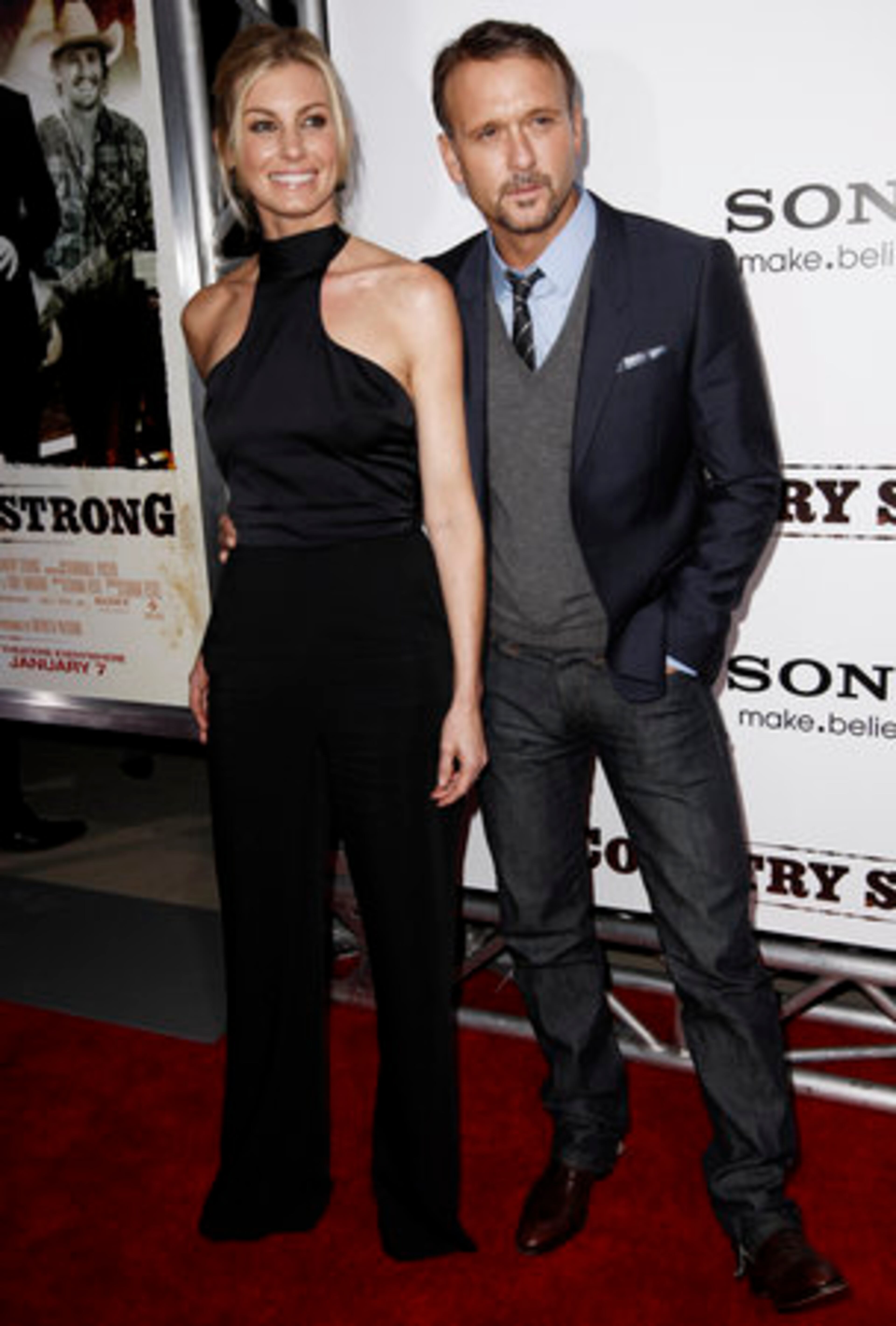 Cast member Tim McGraw and Faith Hill arrive for a screening of "Country Strong" in Beverly Hills on Tuesday, Dec. 14, 2010.