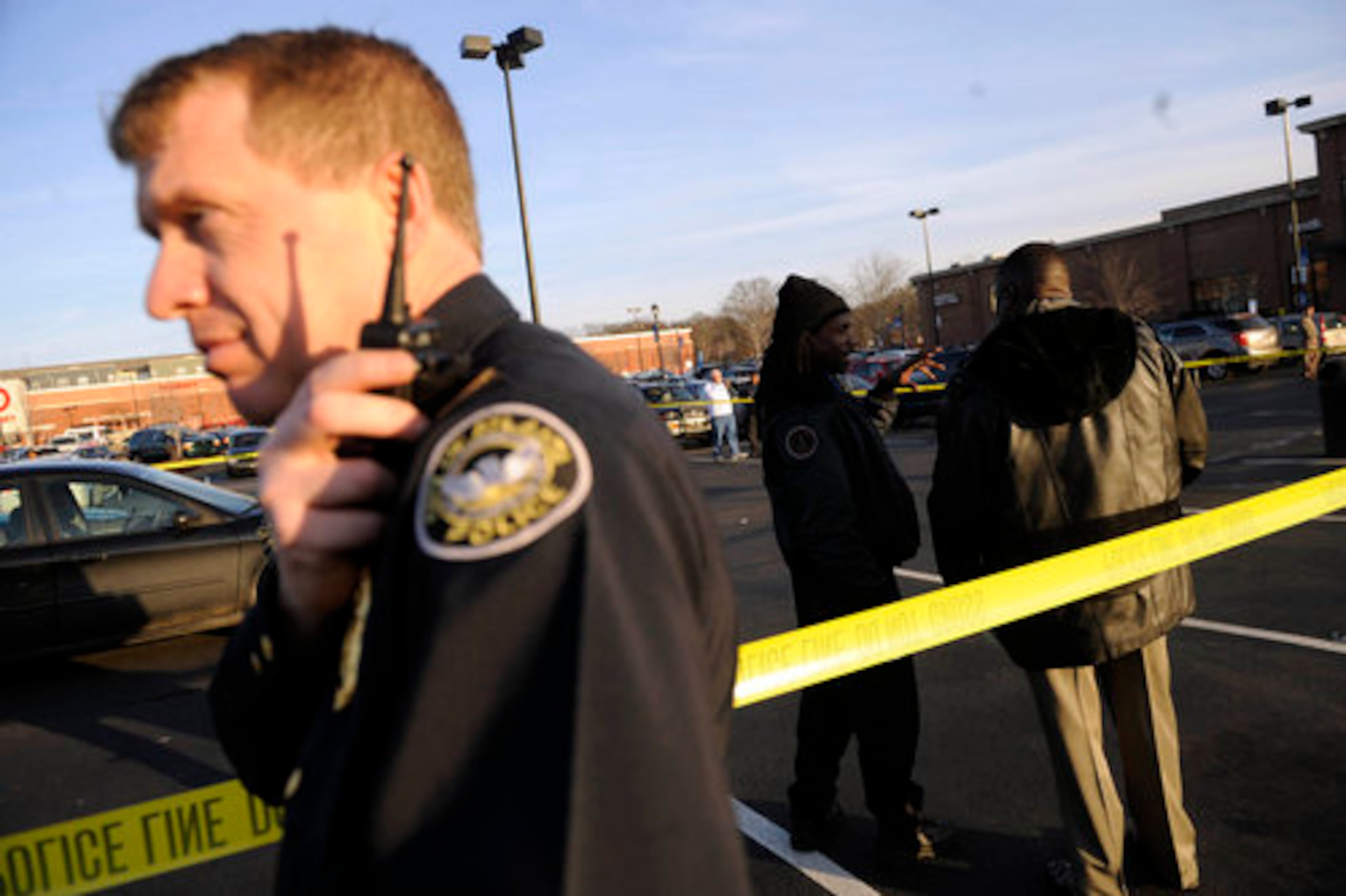 Officers investigate the scene.