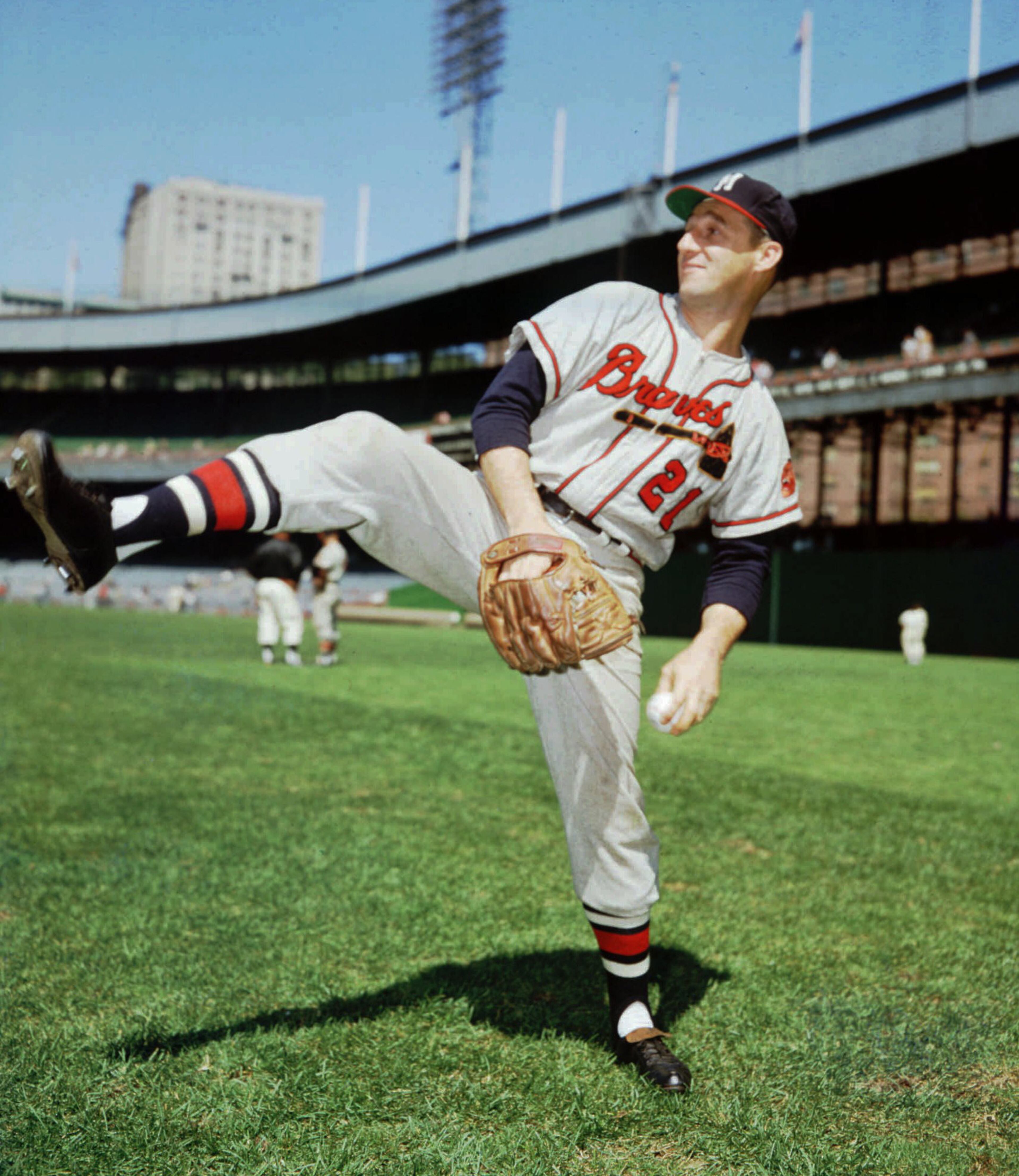 Warren Spahn, No. 21:. Inducted into the Braves Hall of Fame in August 1999. In 21 major league seasons - 20 with the Braves - Spahn won 363 games, more than any other left-handed pitcher in history