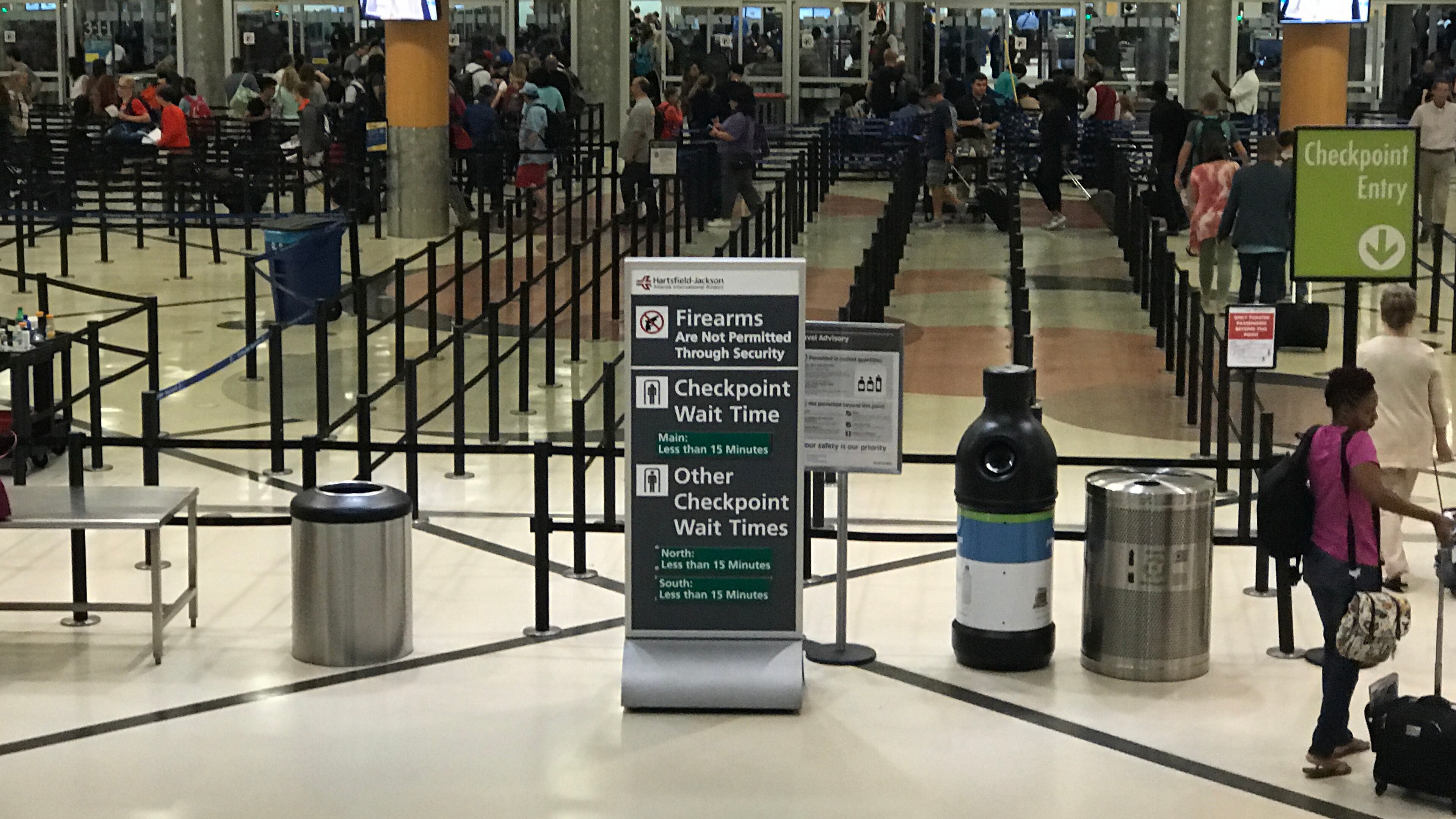 The main security checkpoint at Hartsfield-Jackson on the Friday June 30, 2017.