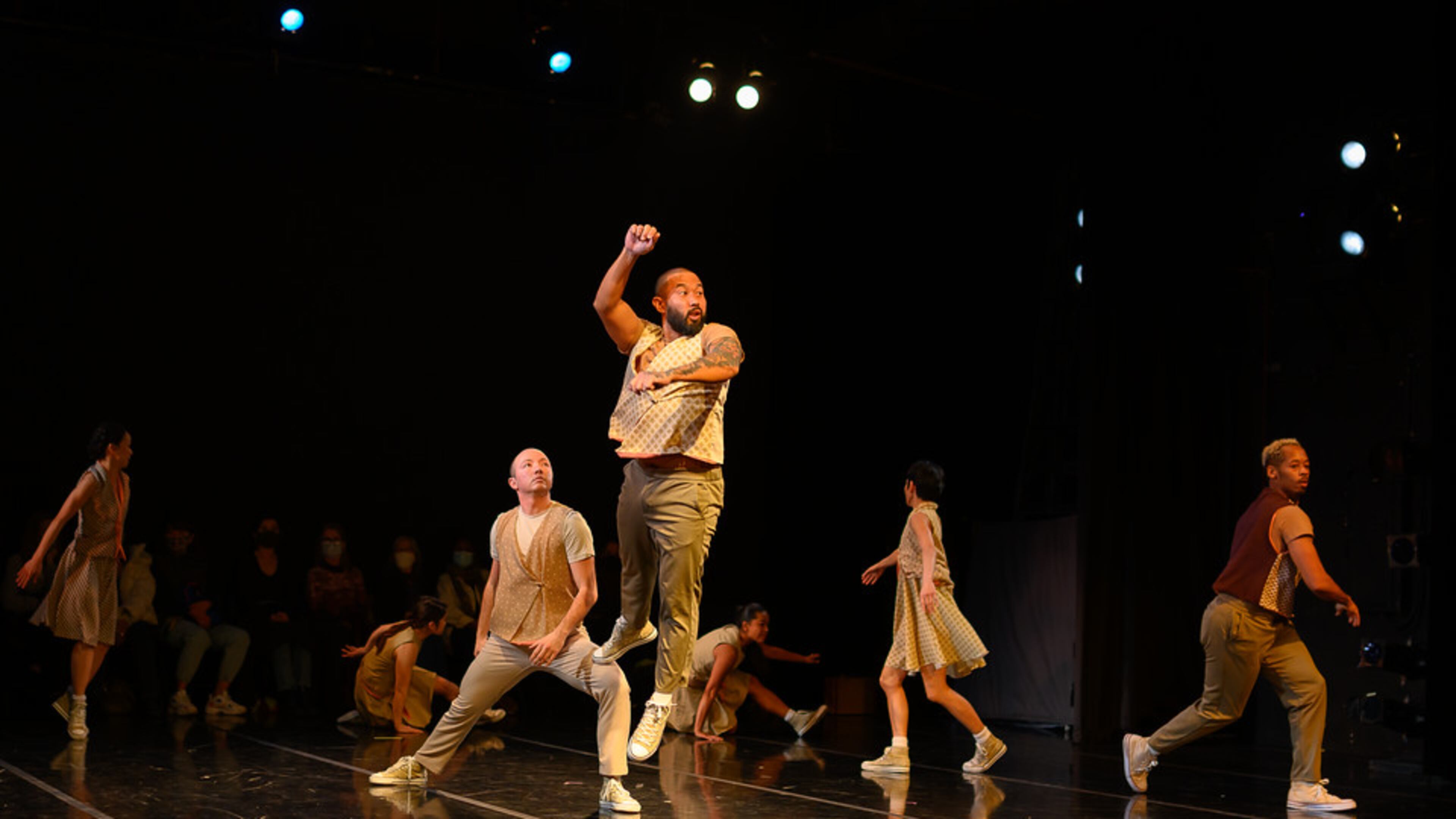 "Ikkai" weaves together modern dance, Japanese Obon folk dance and a musical score with taiko drums. Courtesy of Bruce Ghent