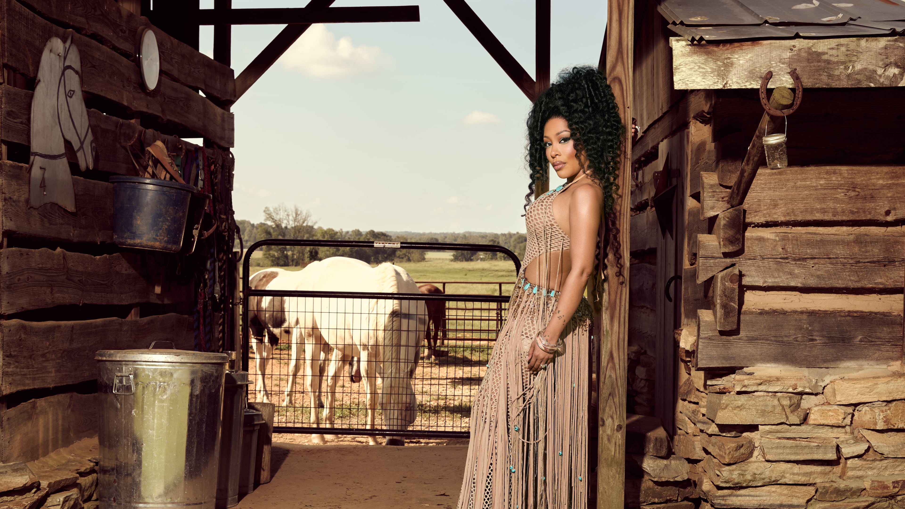 K. Michelle, an R&B star and reality TV royalty, is making her foray into country music with "Jesus & Whiskey." "I don't play about the Judds, I don't play about Dolly Parton and I don't play about Lee Ann Womack," she said. (Photo: Erick Robinson)