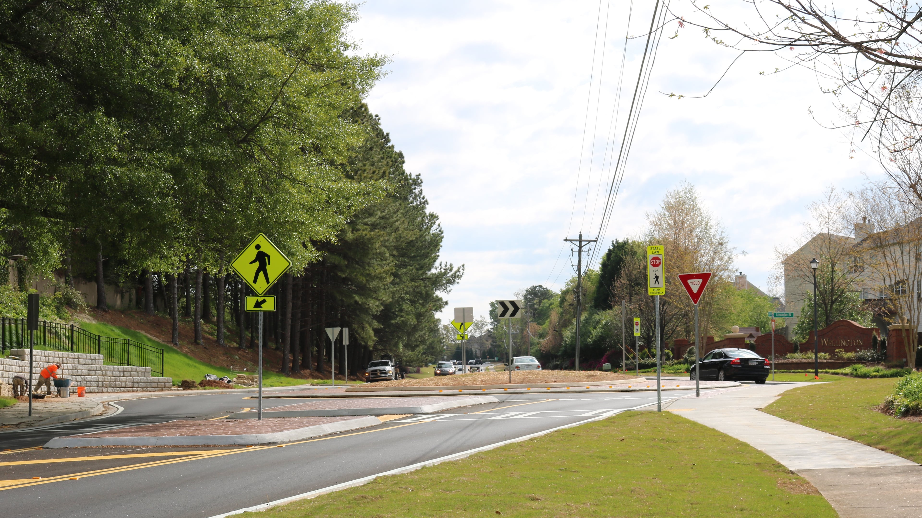 The Stonington Roundabout in Johns Creek was completed in 2016.
