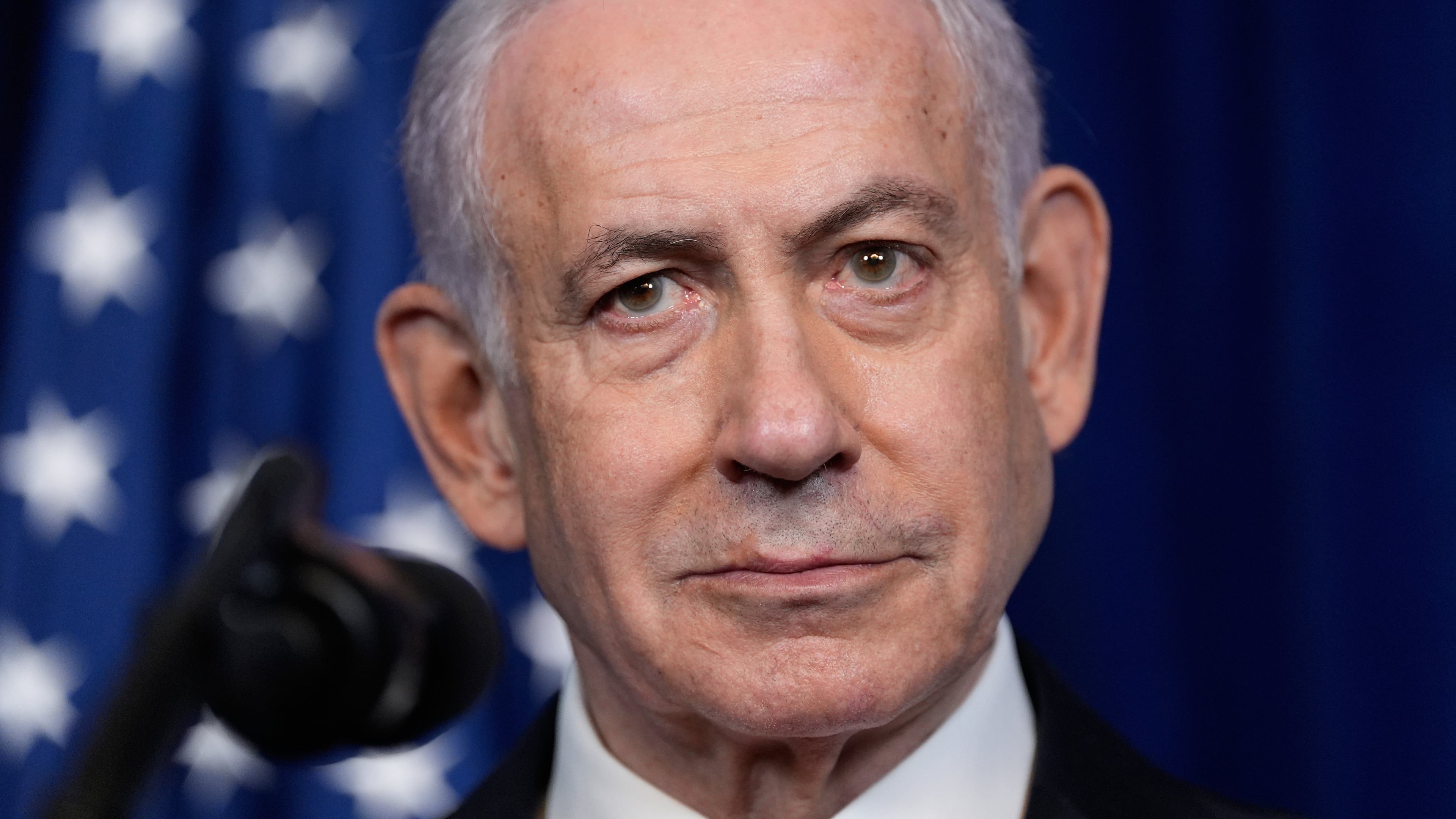 FILE - Israel's Prime Minister Benjamin Netanyahu listens during a news conference with President Donald Trump at Mar-a-Lago, Dec. 29, 2025, in Palm Beach, Fla. (AP Photo/Alex Brandon, File)