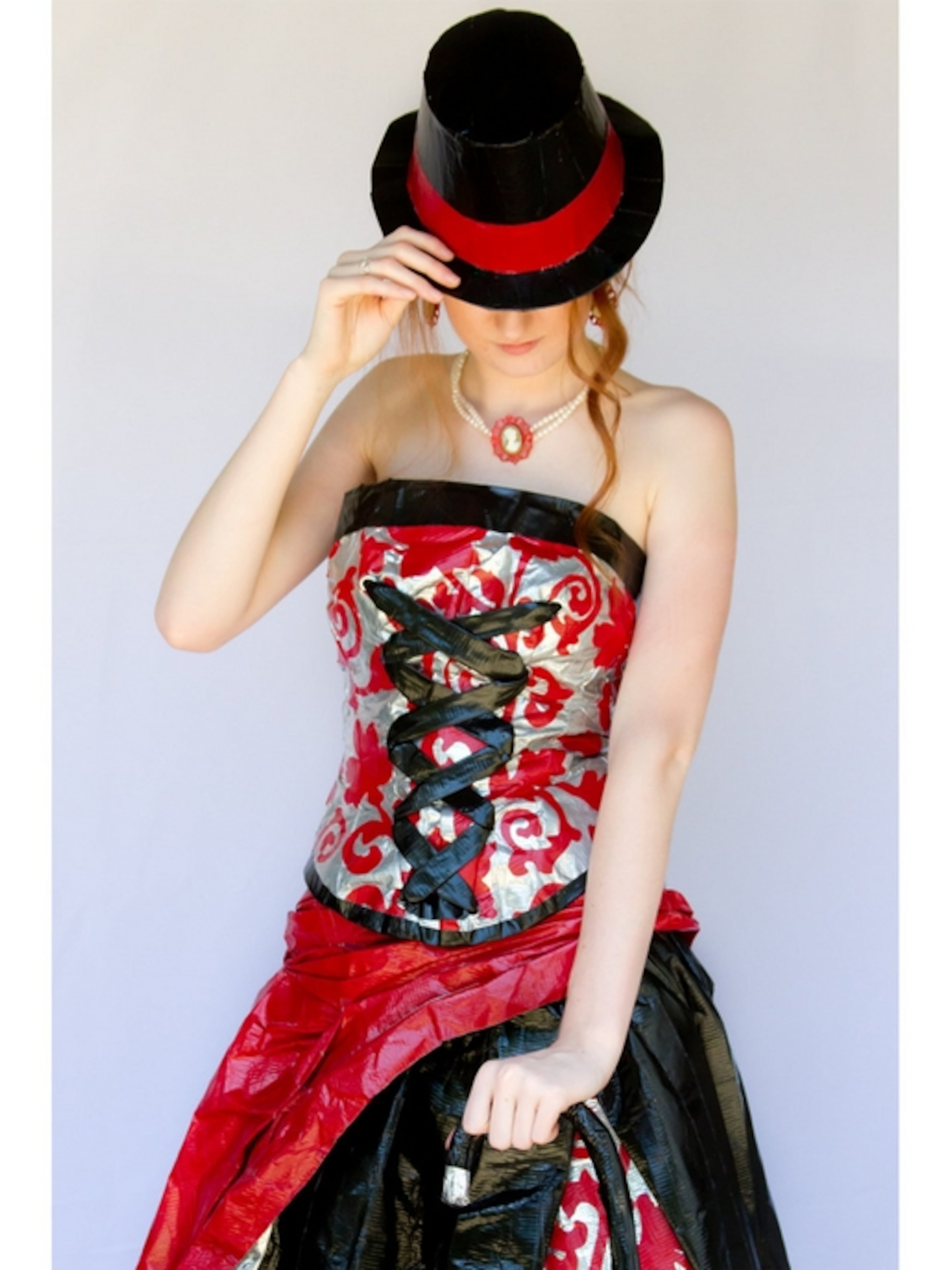 Duck Brand Duct Tape sponsors a Stuck at Prom scholarship contest each year. To participate, high school students have to make their prom attire from duct tape. "The idea came from a scholarship page at my school that had the Stuck at Prom contest on it," Kluge told wsbtv.com's Nelson Hicks. "My school requires us to do one big project for our senior year and I thought it would be something fun to do."