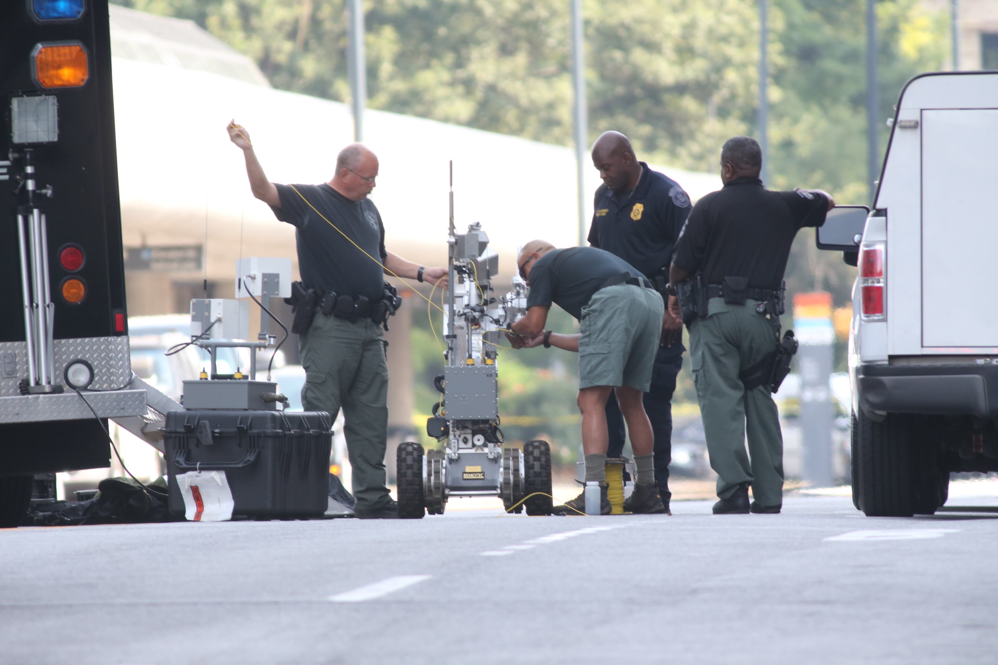 Rail service into and out of MARTA’s Civic Center station downtown was shut down late Tuesday morning July 8, 2014, while police investigated a suspicious package. JOHN SPINK/SPINK@AJC.COM