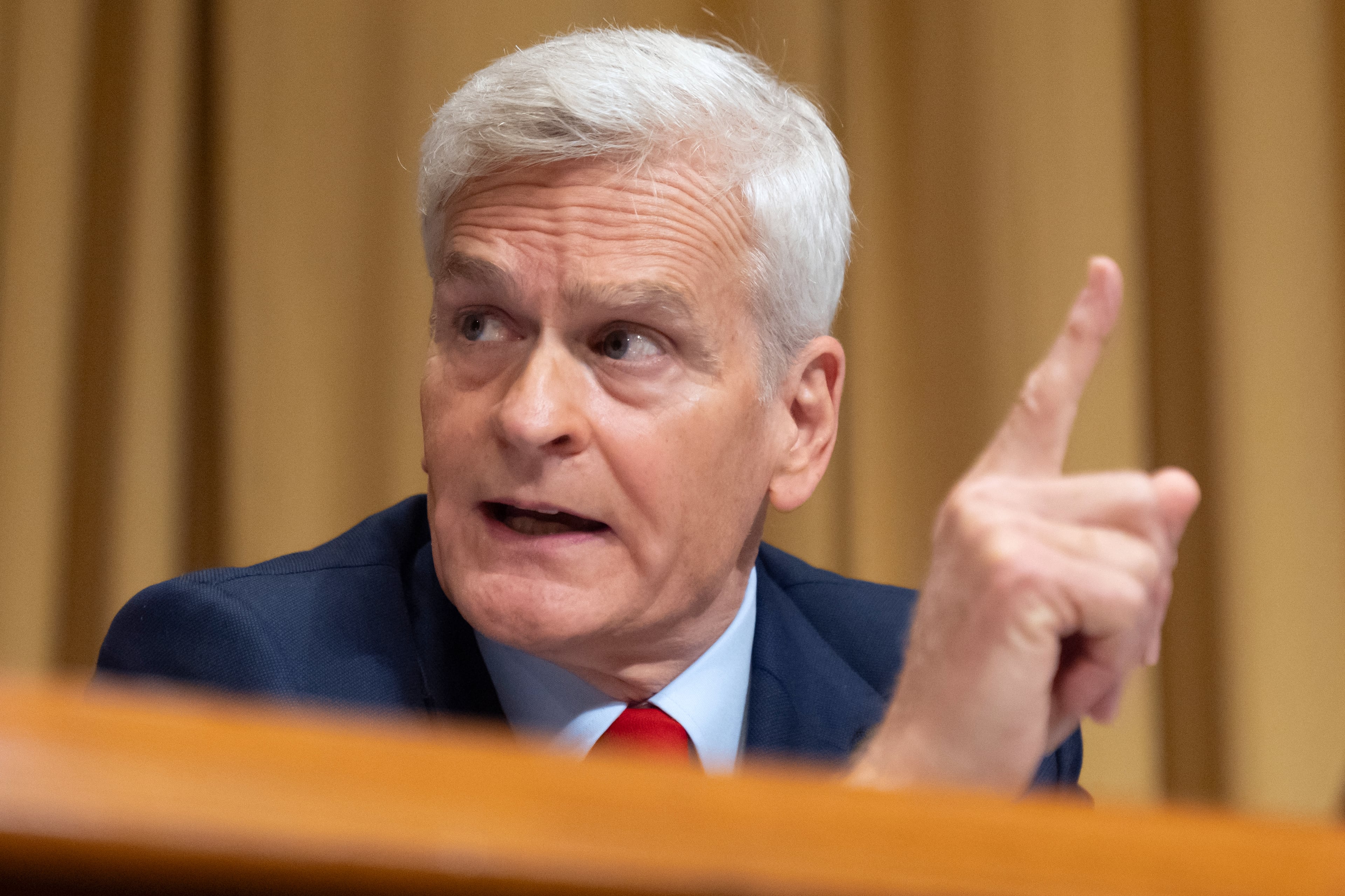 U.S. Sen. Bill Cassidy of Louisiana speaks as Secretary of Health and Human Services Robert F. Kennedy Jr. appears before the Senate Finance Committee in September 2025. (Mark Schiefelbein/AP)