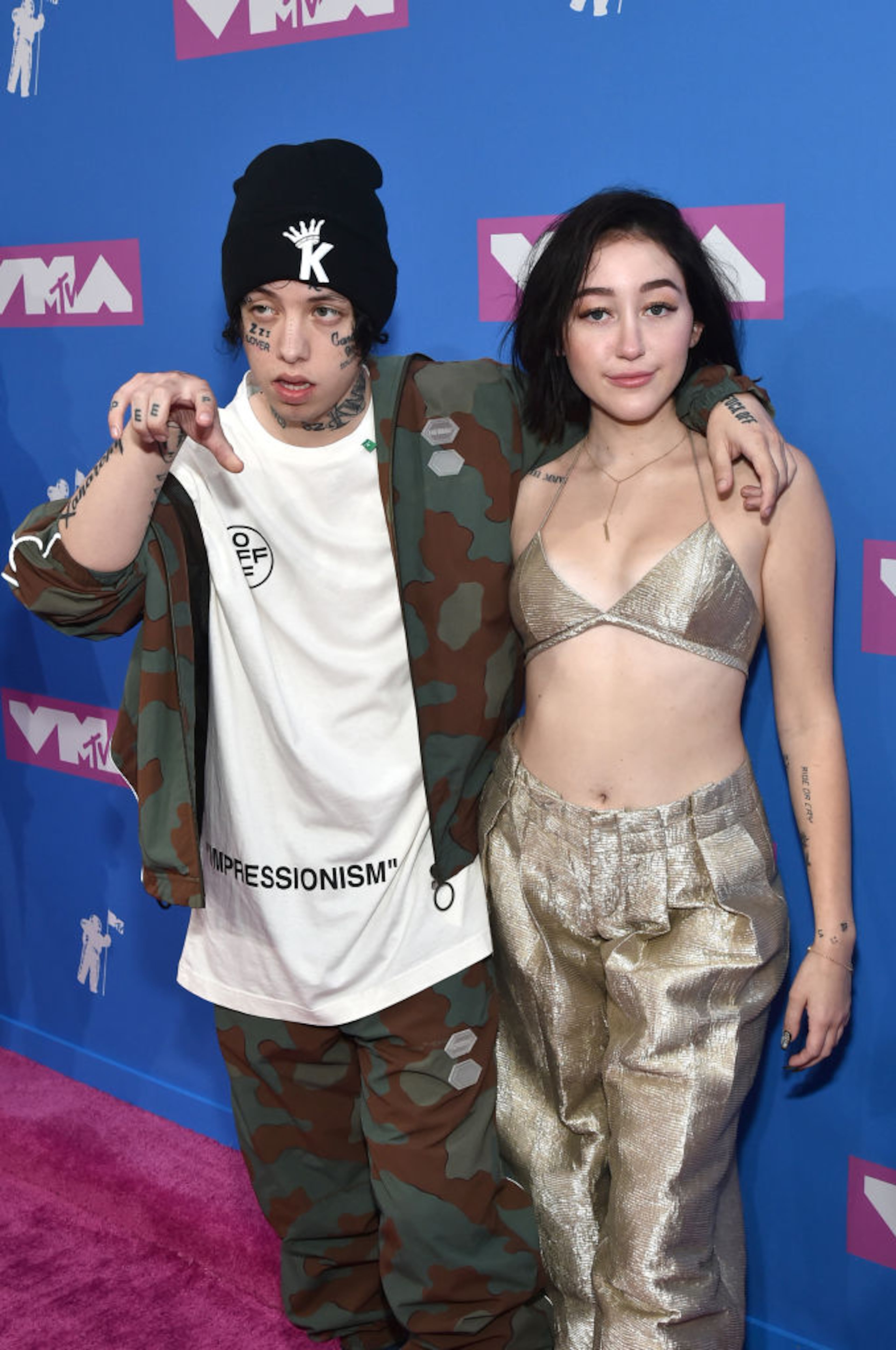 NEW YORK, NY - AUGUST 20: Lil Xan and Noah Cyrus attend the 2018 MTV Video Music Awards at Radio City Music Hall on August 20, 2018 in New York City. (Photo by Mike Coppola/Getty Images for MTV)
