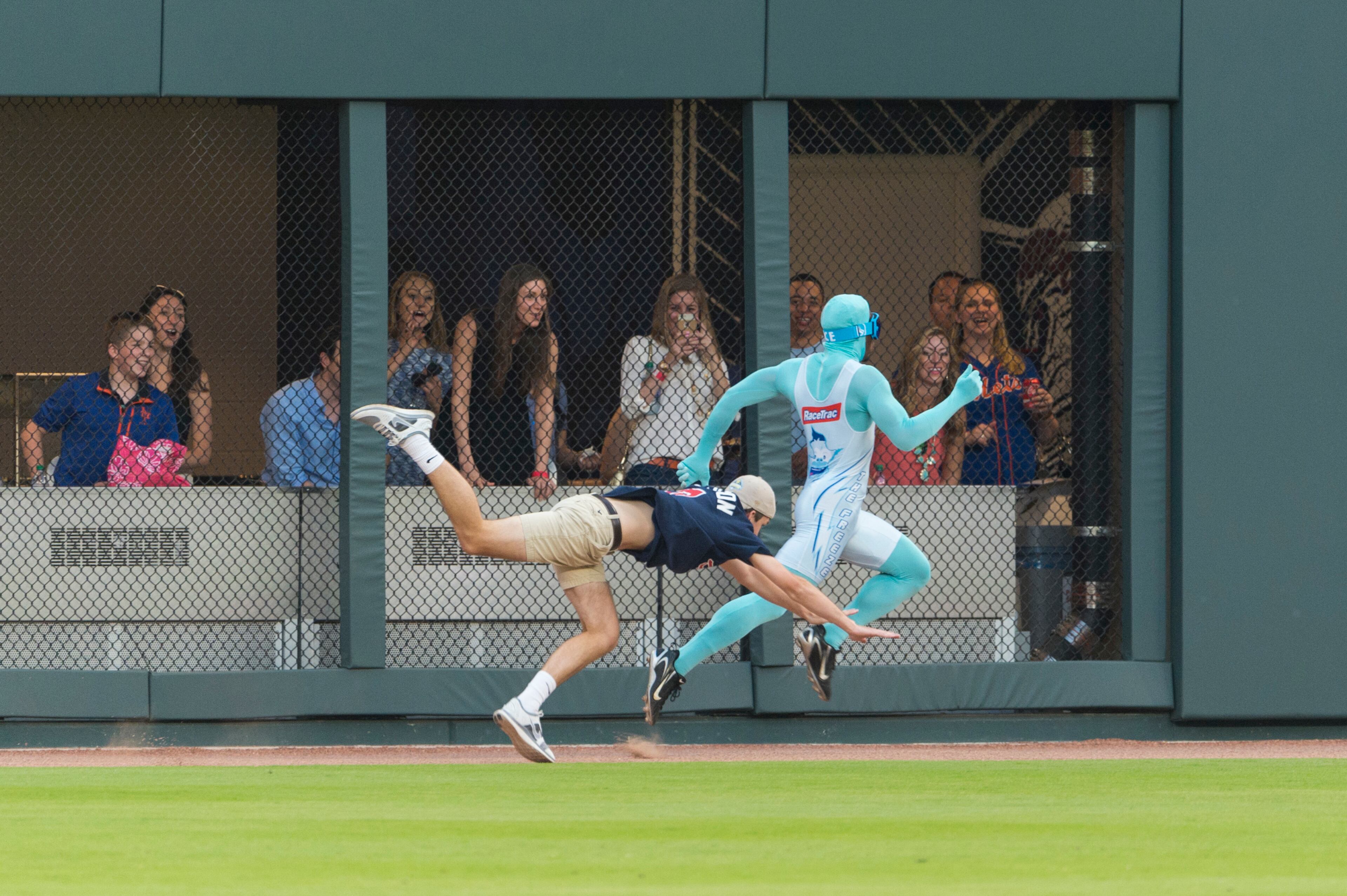 ATLANTA, GA - JUNE 9: Beat the Freeze is performed during the game against the New York Mets at SunTrust Park on June 9, 2017 in Atlanta, Georgia. The Braves won 3-2. (Photo by Patrick Duffy/Beam Imagination/Atlanta Braves/Getty Images) *** Local Caption ***