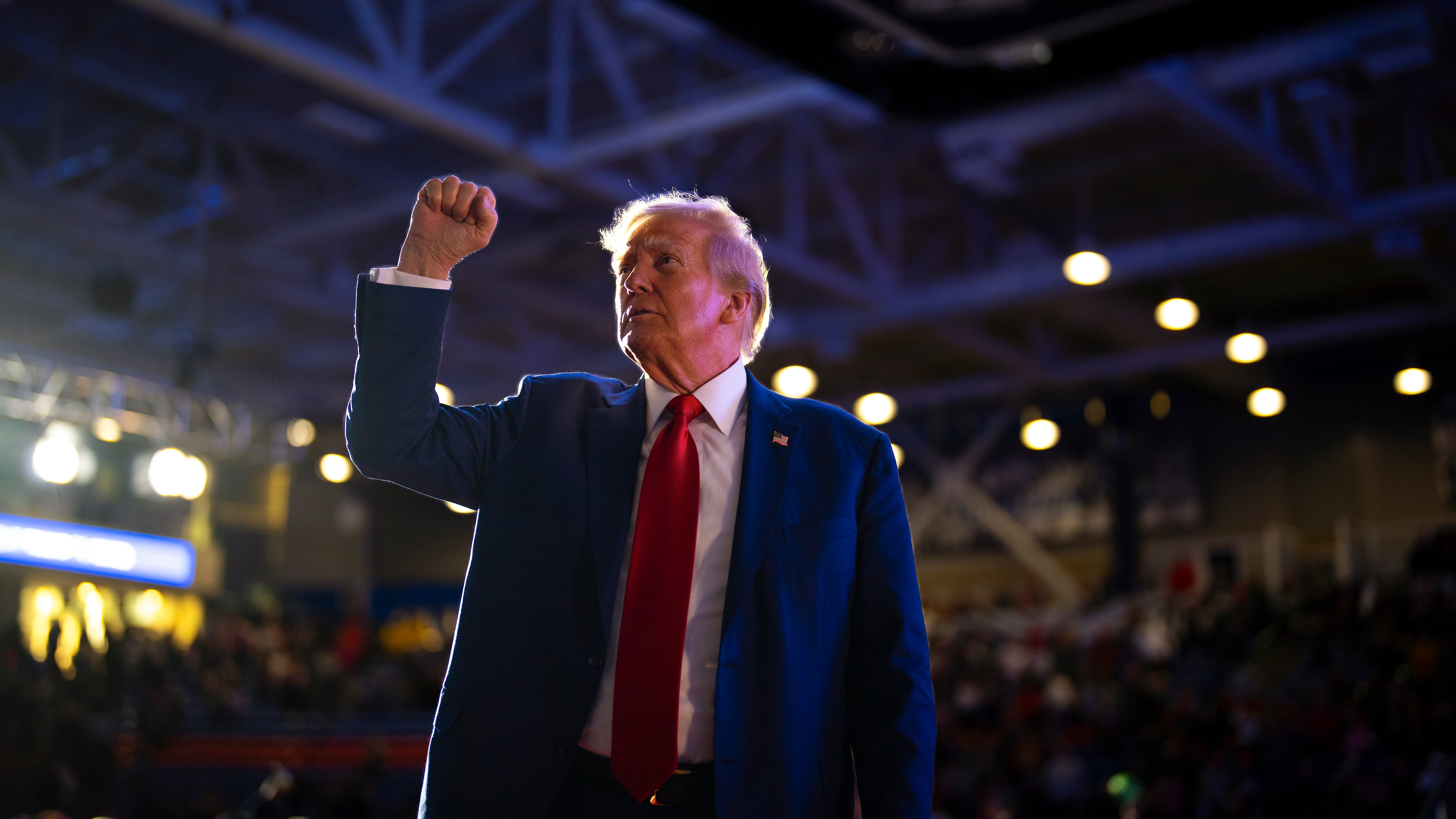 FILE — Former President Donald Trump appears during a campaign rally in Durham, N.H. on Dec. 16, 2023. Trump has claimed that the indictment accusing him of plotting to overturn the 2020 election has been a retaliatory strike. (Doug Mills/The New York Times)