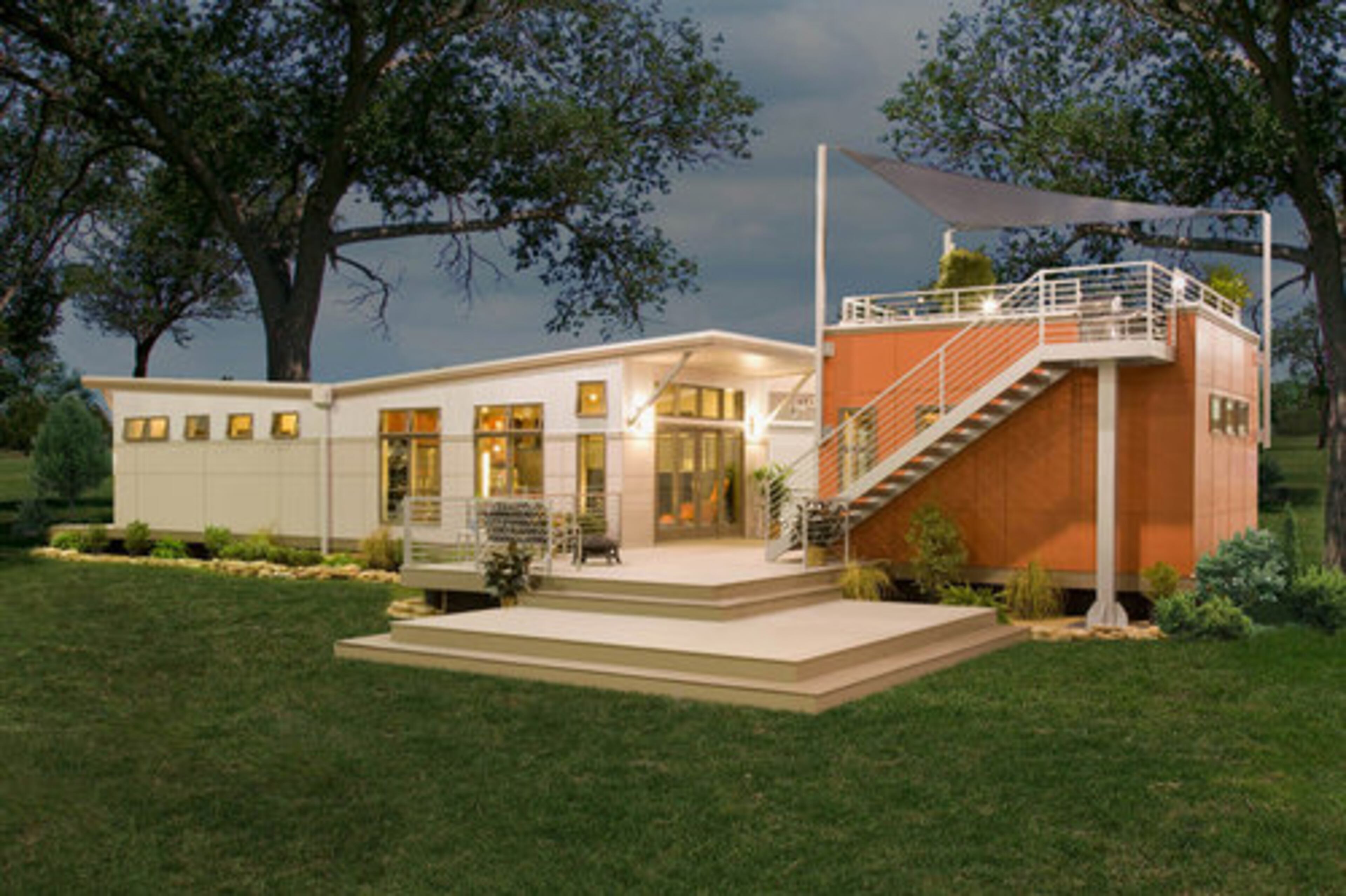 Proof that pre-fab can be fab: Clayton's 'i-house' was conceived as a moderately priced plug and play dwelling for environmentally- conscious homebuyers.